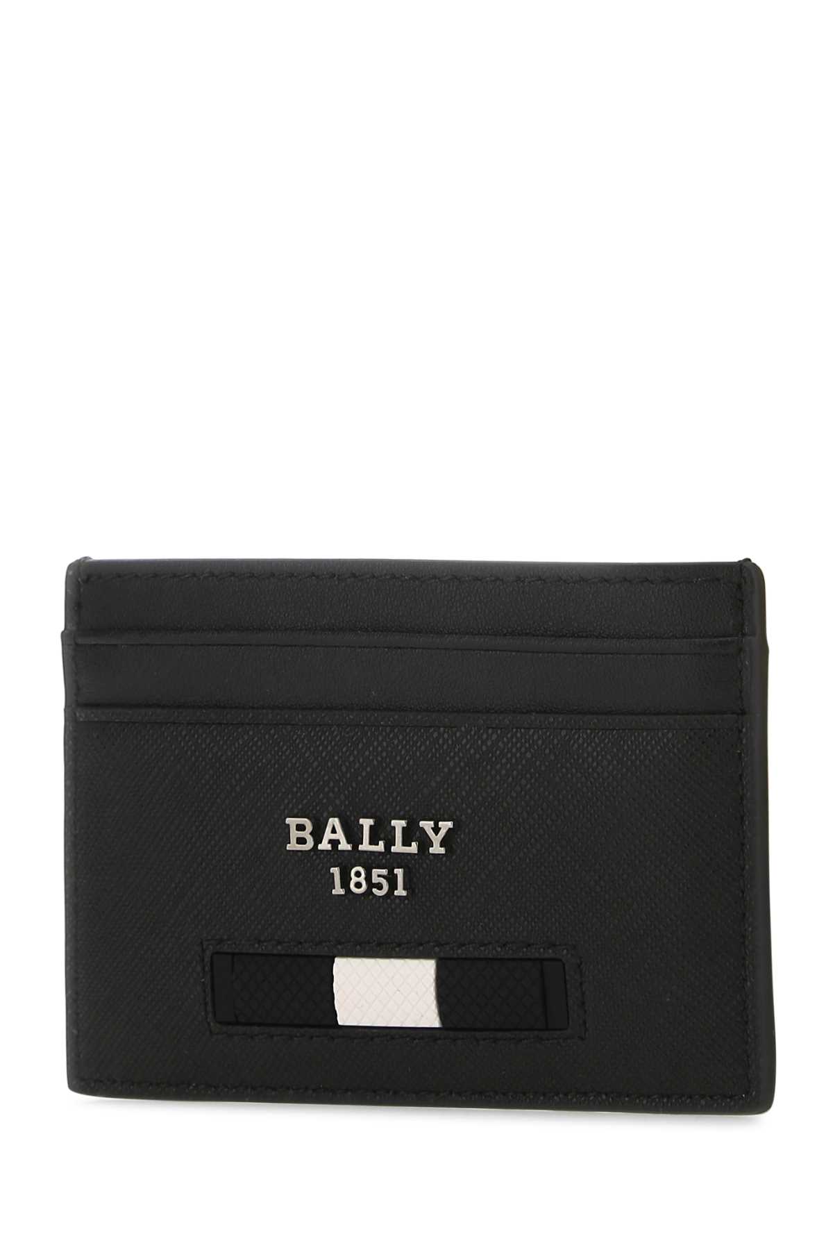 Shop Bally Black Leather Card Holder In F100