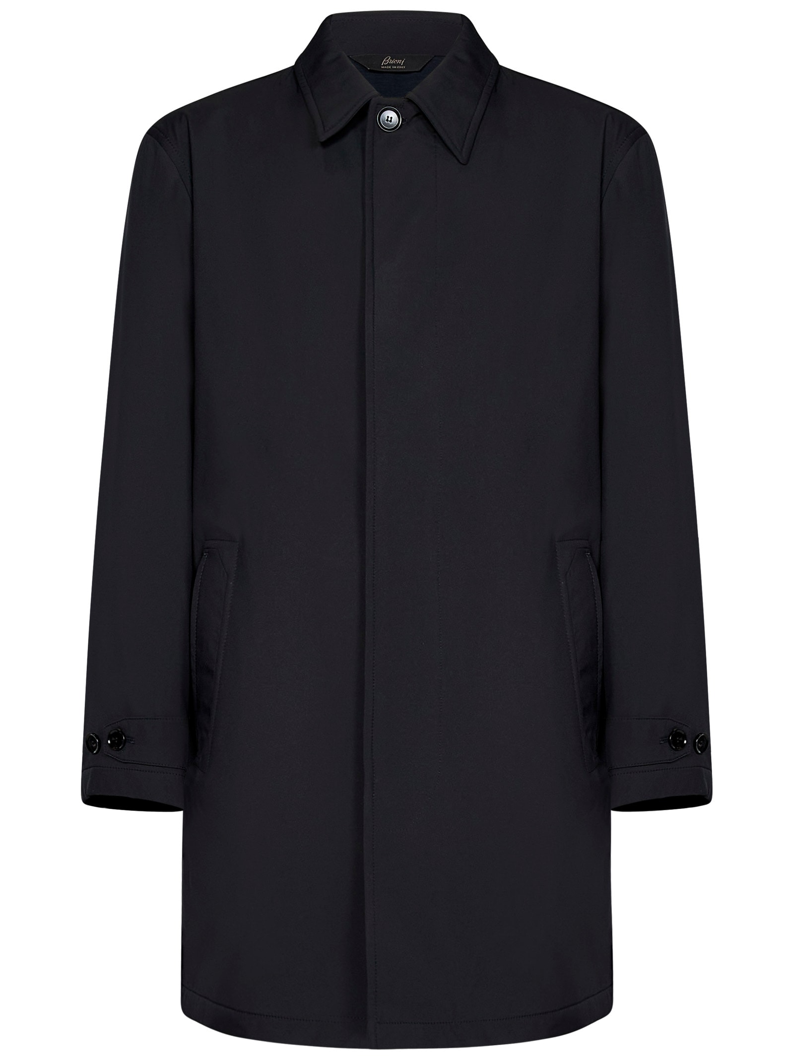 Brioni Performa Essential Coat In Blue