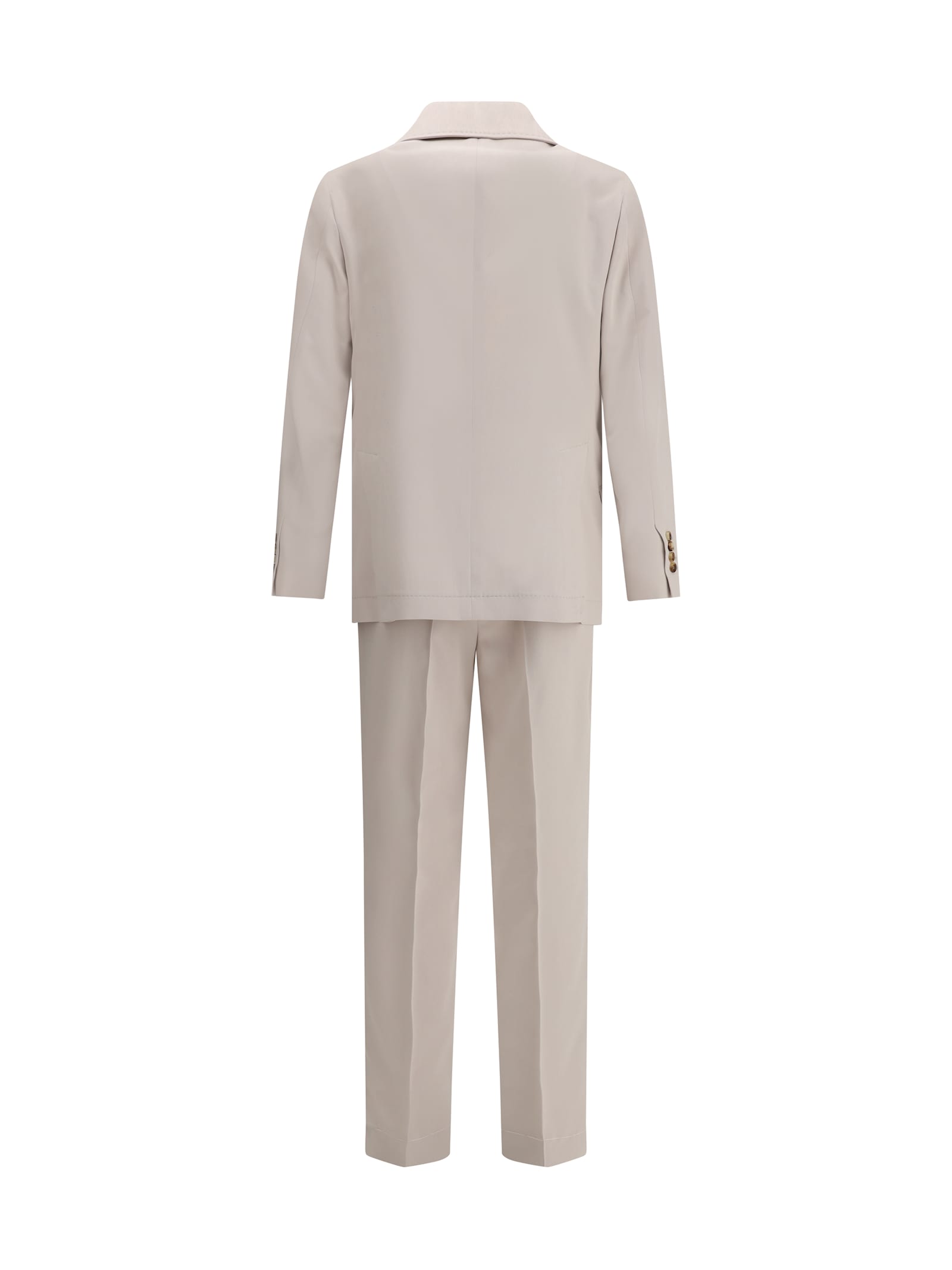 Brunello Cucinelli Tailored Silk Suit With Belt Loops