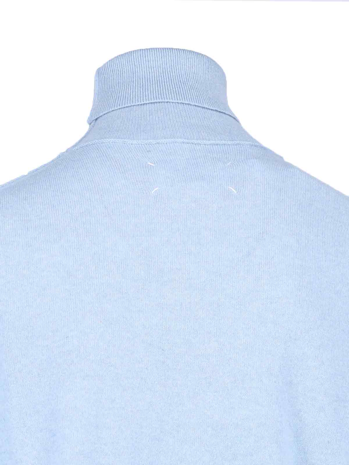 Shop Maison Margiela Cashmere Sweater In Light Blue