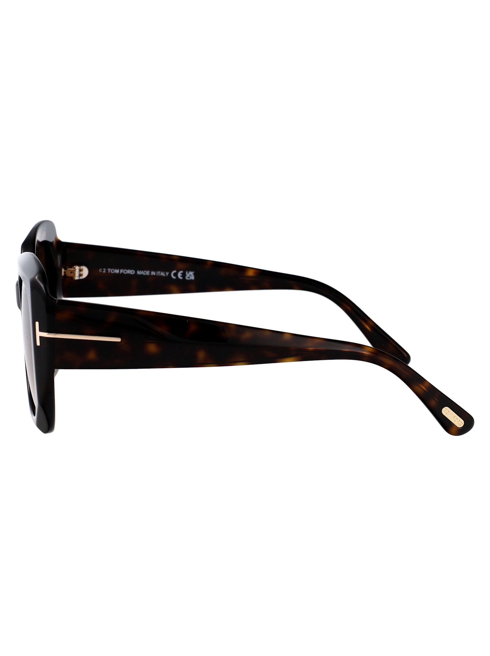 Tom Ford Womens Brown Tr001783 Kaya Square-frame Tortoiseshell Acetate Sunglasses In Avana Scura / Marrone Grad