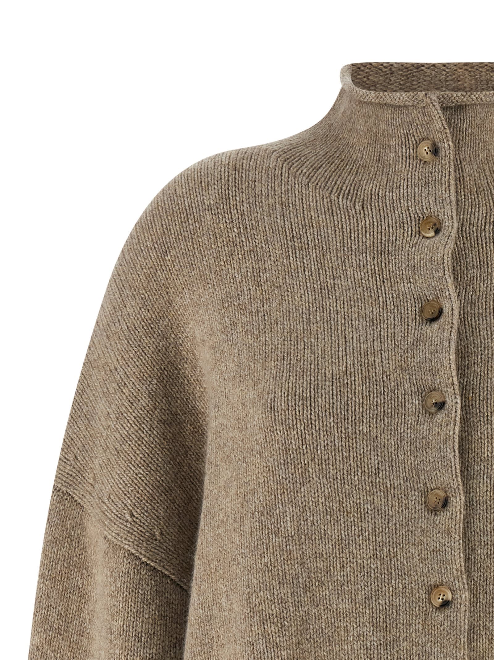 Khaite Nelya Cardigan In Neutral