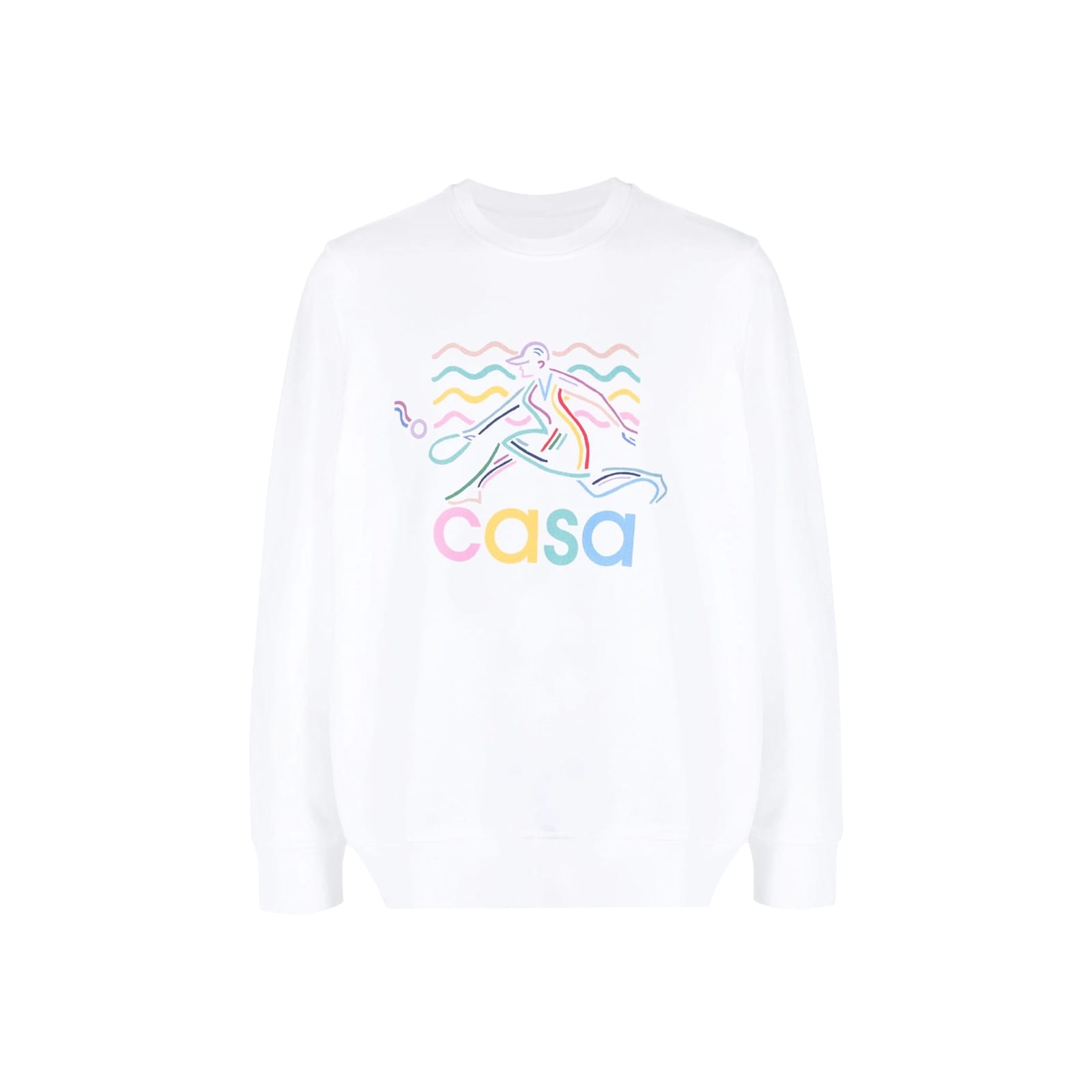 Shop Casablanca Cotton Logo Sweatshirt In White