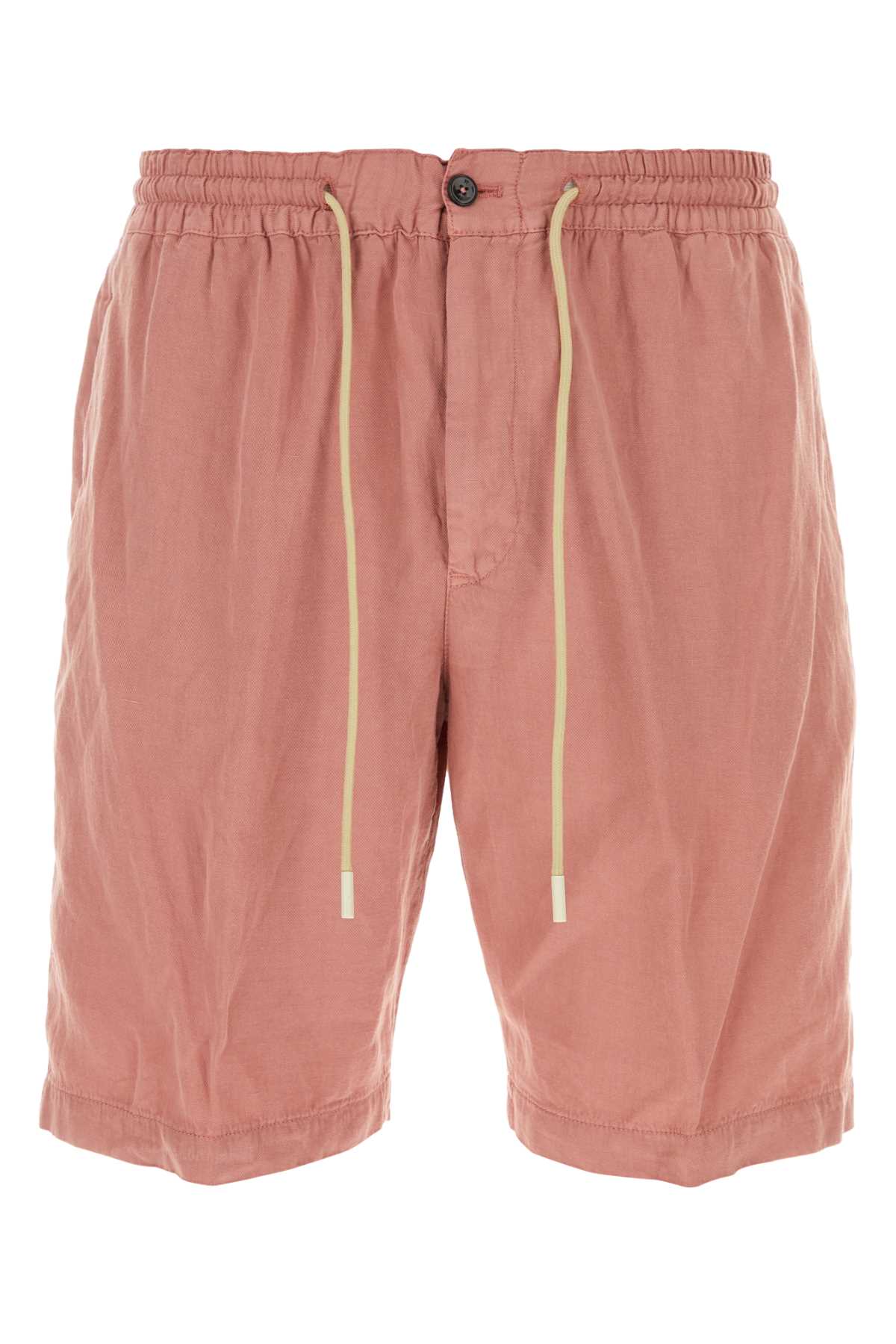 Pink Lyocell Blend Bermuda Shorts