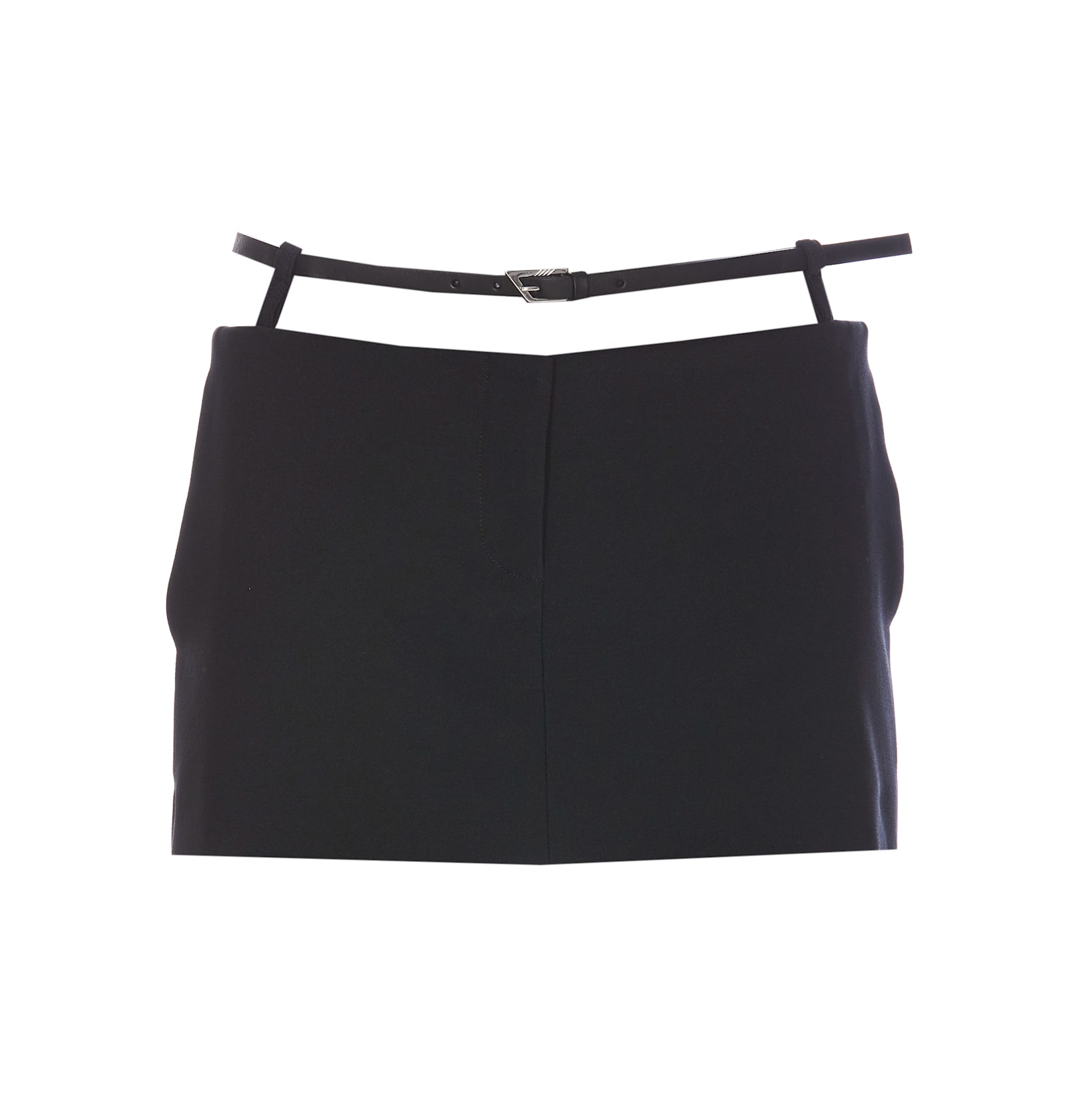 Shop Attico Mini Skirt In Black