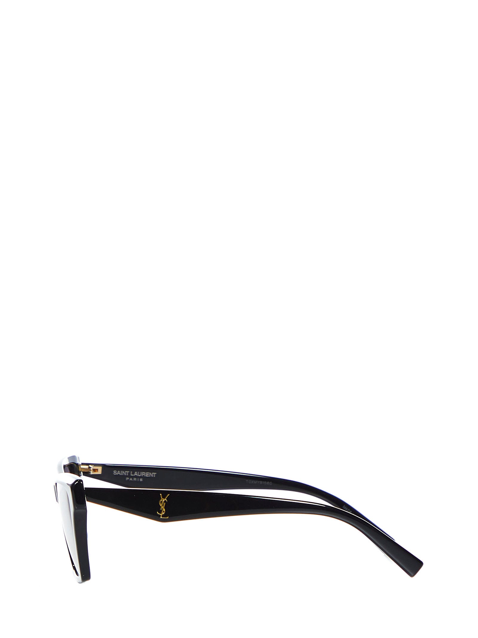 Saint Laurent Black Acetate Sl M103 Sunglasses In Blkblkgrgre