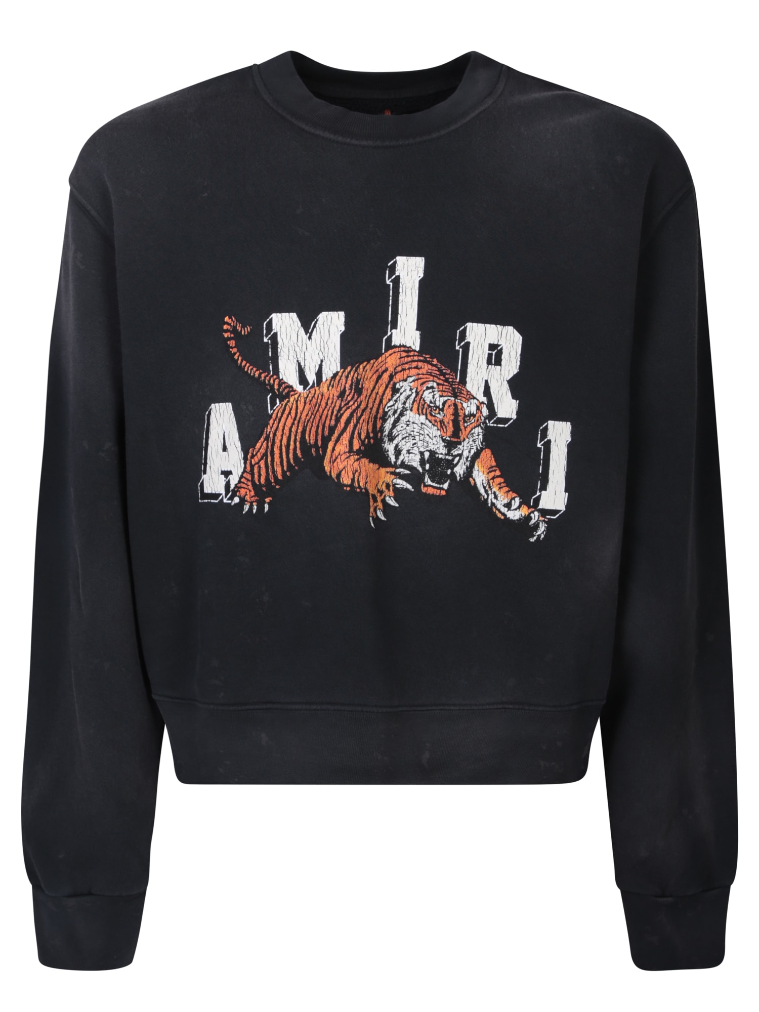 Shop Amiri Tiger Black Sweatshirt