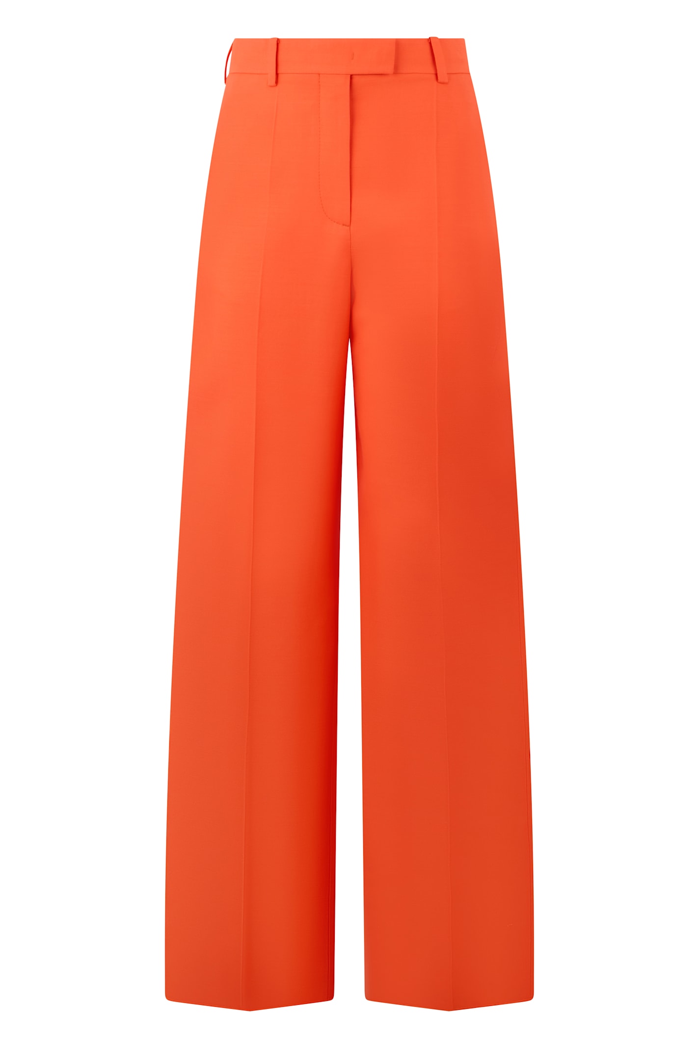 Valentino Crepe Couture Trousers In Orange