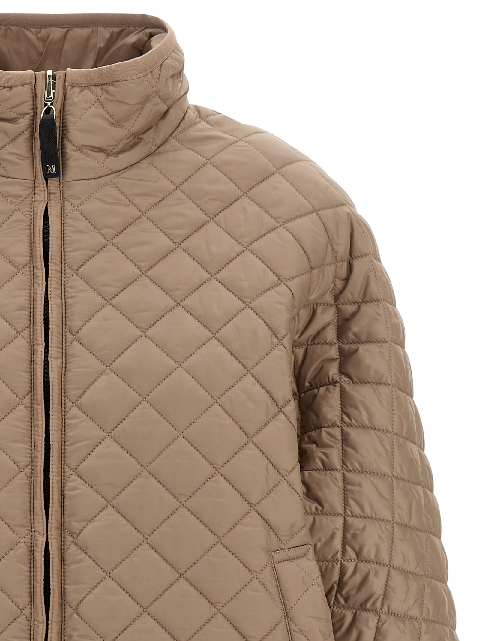 Max Mara The Cube Delfina Reversible Hood In Brown