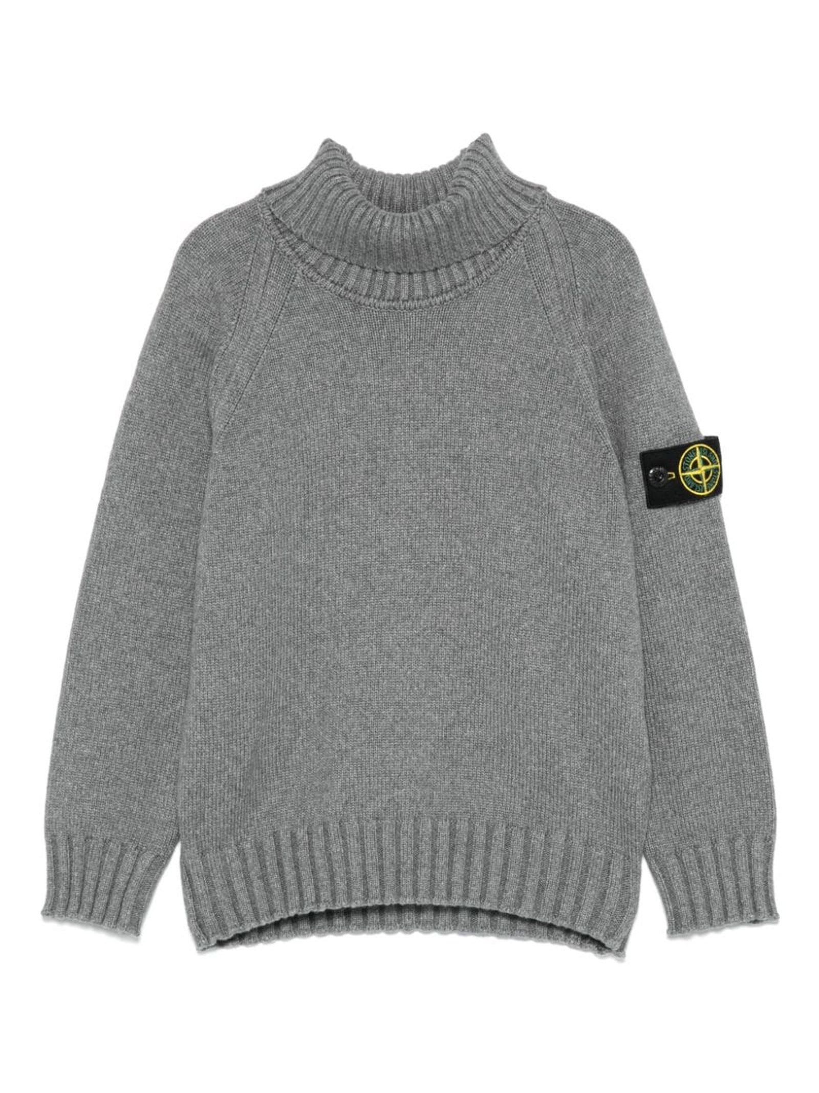 Shop Stone Island Junior Stone Island Kids Sweaters Grey