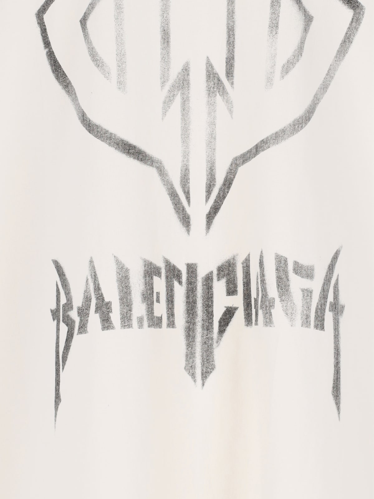 Shop Balenciaga Metal Bb Stencil Logo T-shirt In Ecrublack