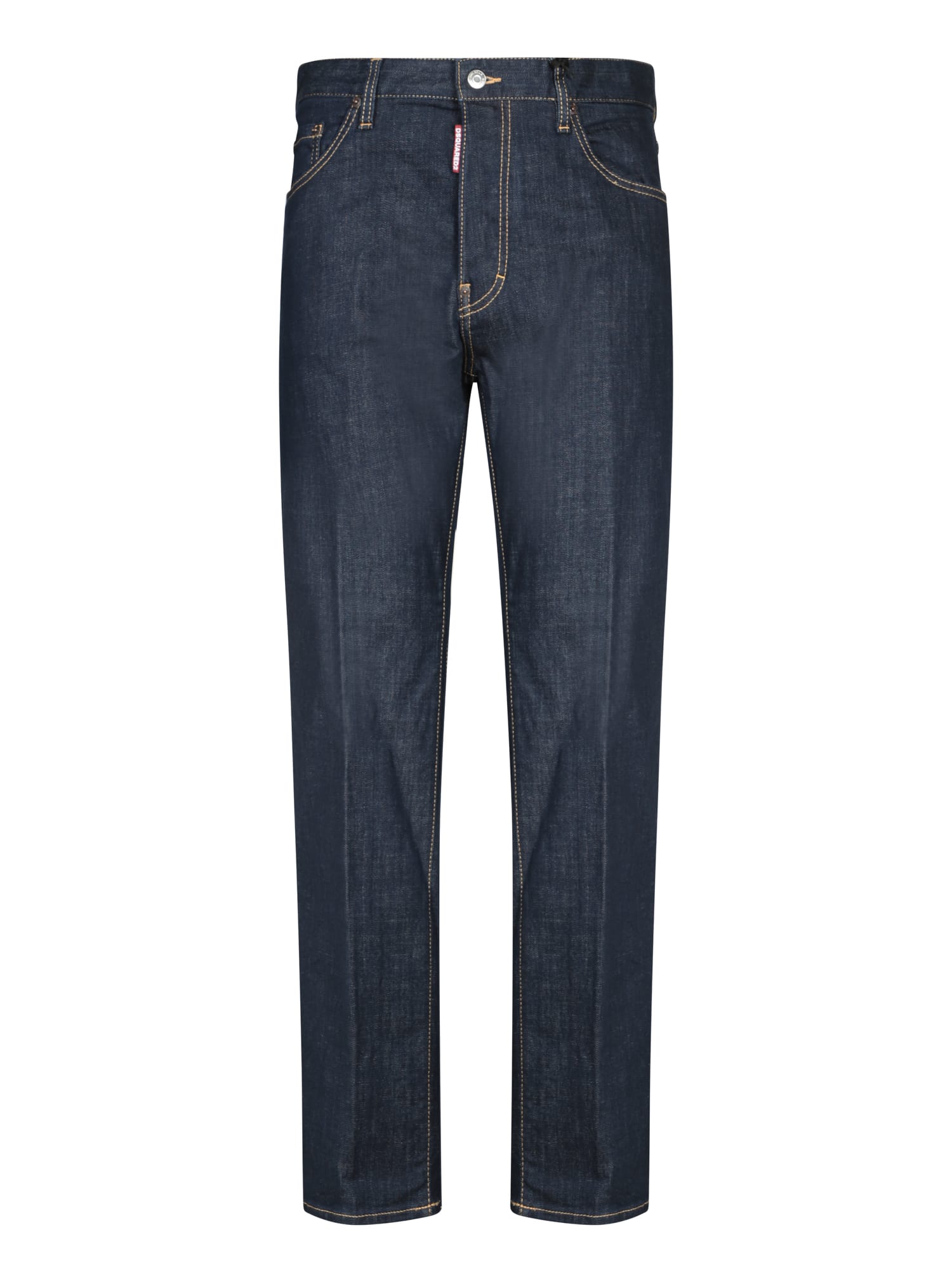 Shop Dsquared2 Wide 642 Blue Jeans