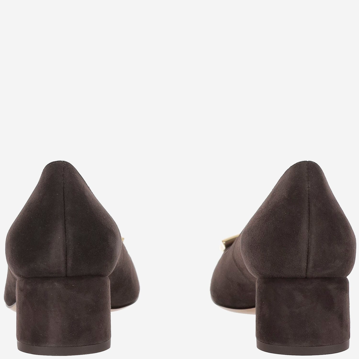 Ferragamo 40mm Gancini-embellished Block-heel Pumps In Green