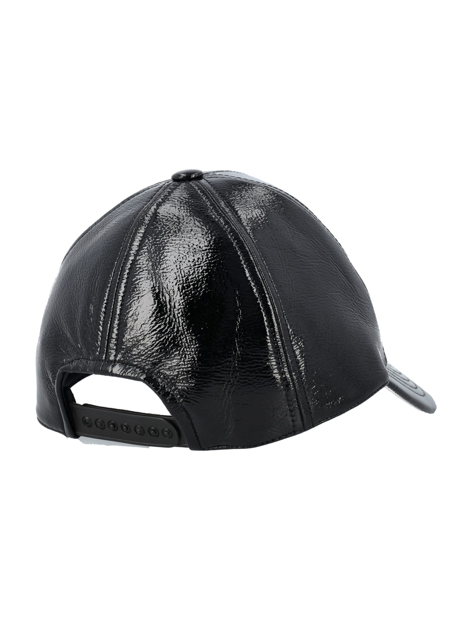 Shop Courrèges Vinyl Cap In Black