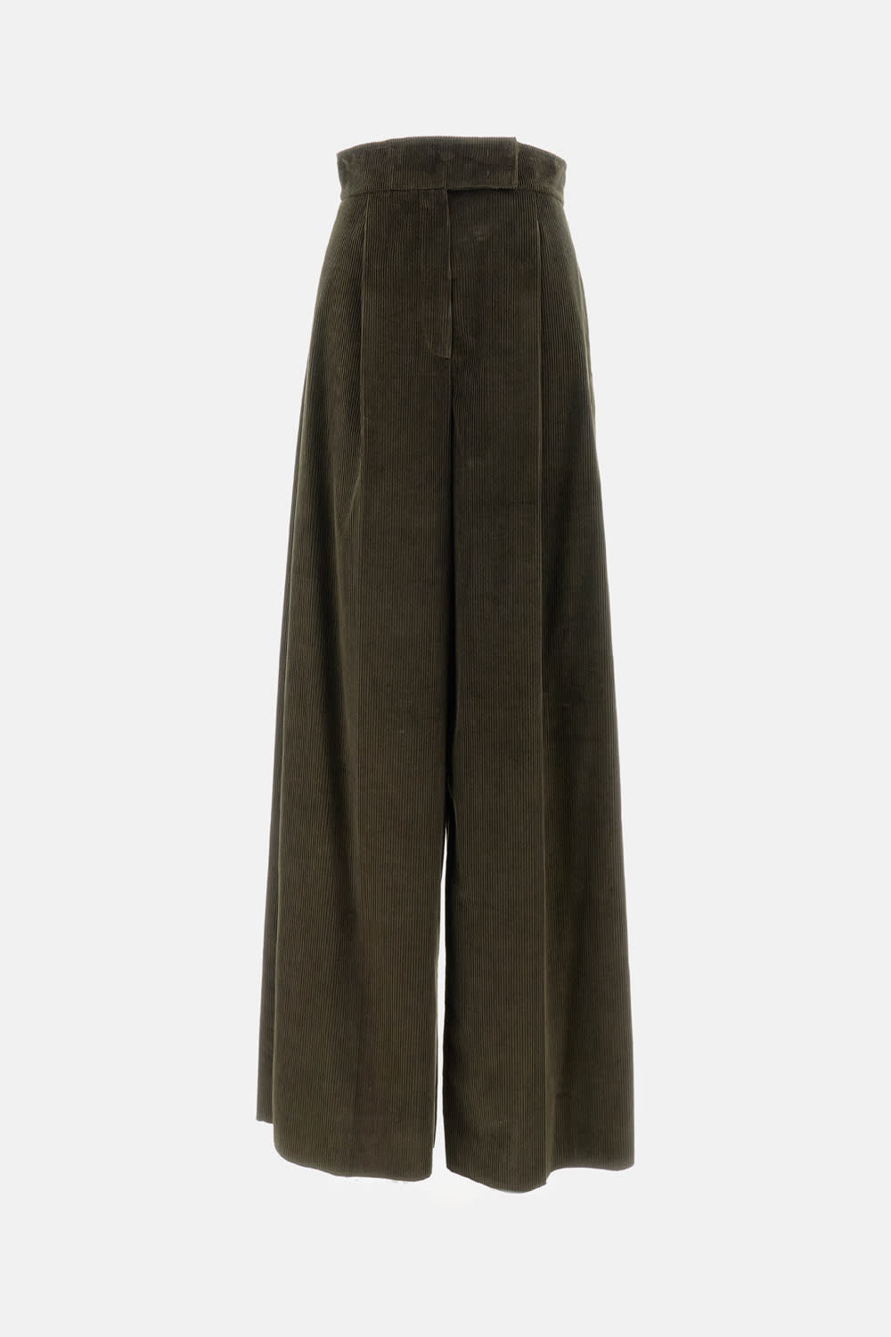 Max Mara Green Wide Leg Trousers In Green