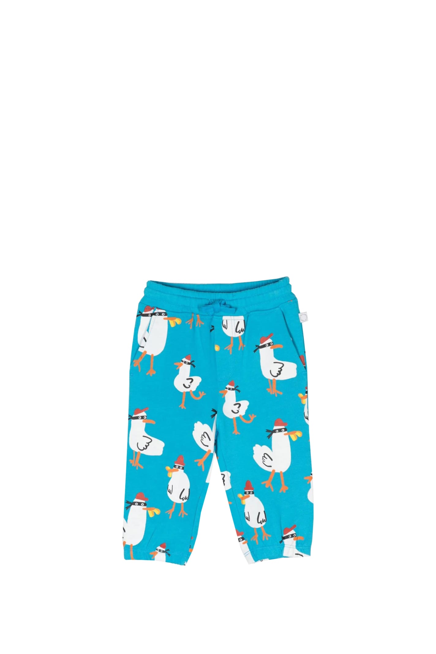 Stella Mccartney Babies' Pants With Print In Light Blue