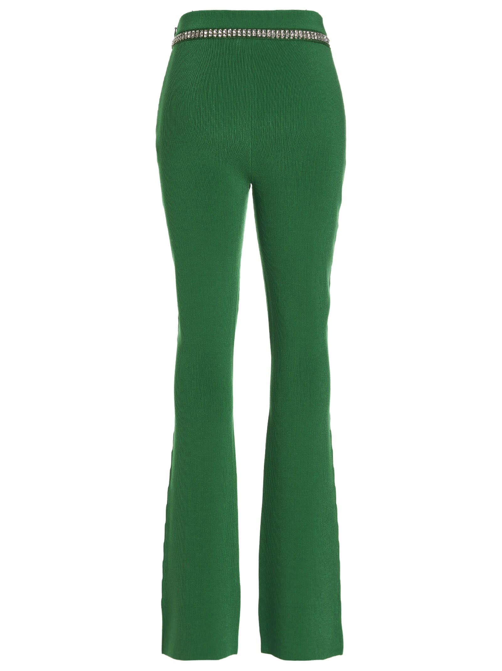 Shop Rabanne Jewel Ribbed Pants In Green