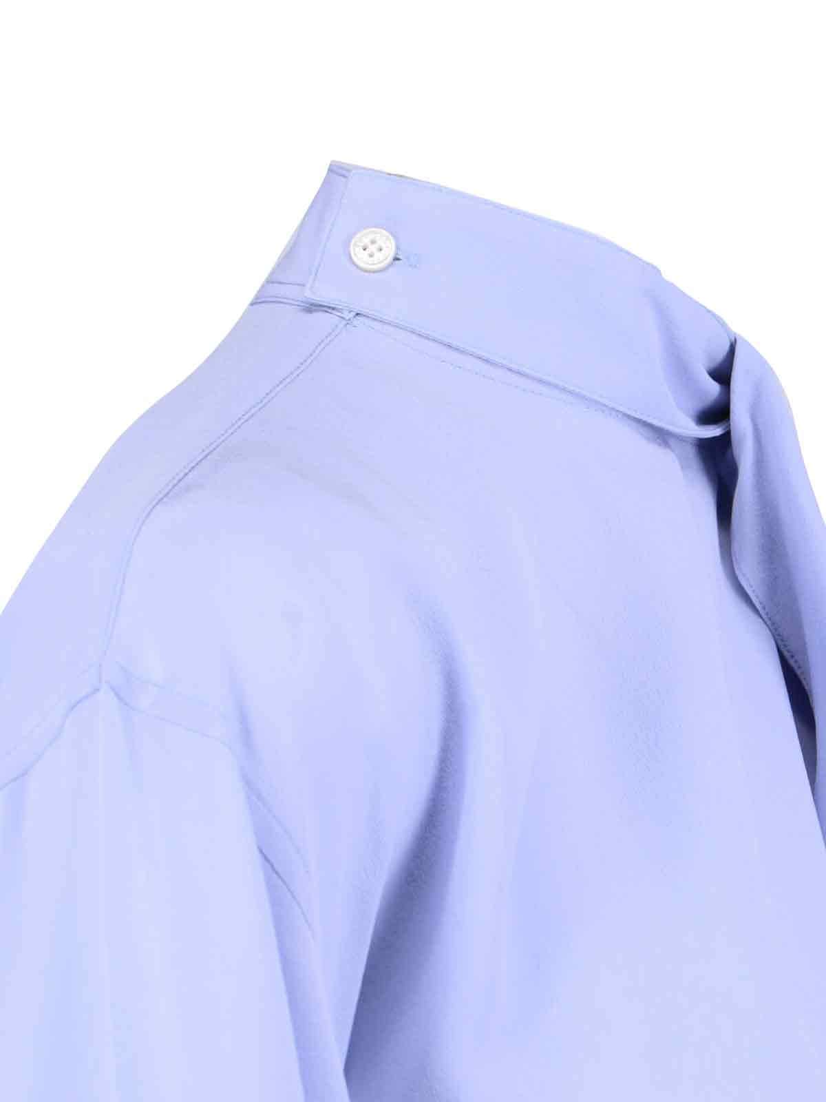 Victoria Beckham Draped Front High Neck Long Sleeves Top