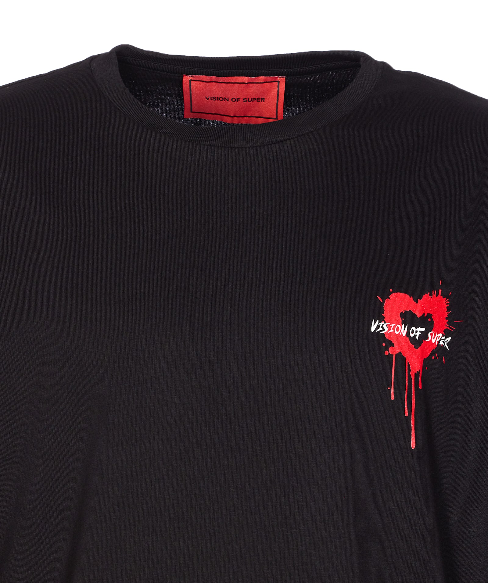 Vision Of Super Double Sleeves Puff Print T-shirt In Black