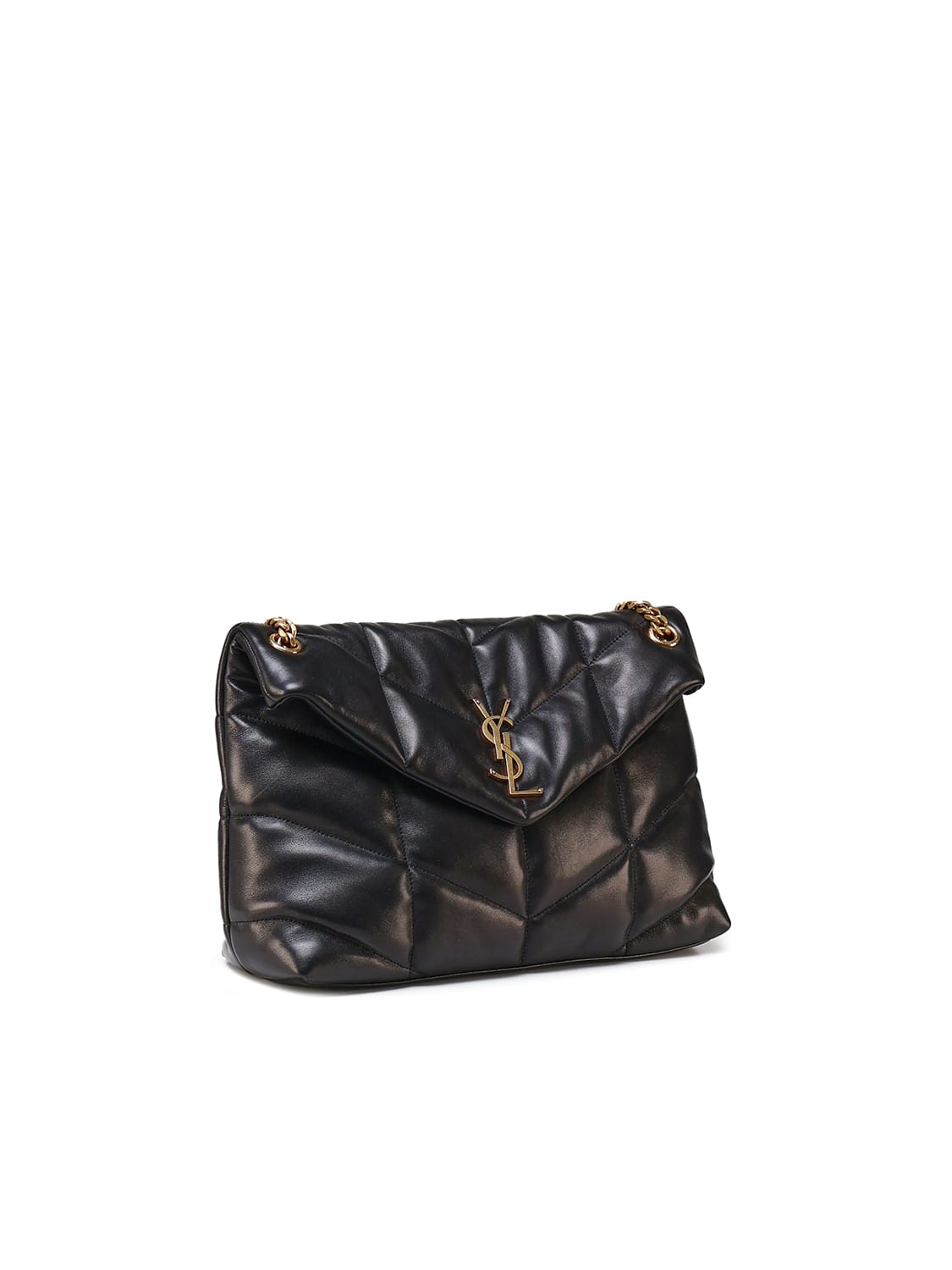 Shop Saint Laurent Puffer Medium Bag In Lambskin In Black