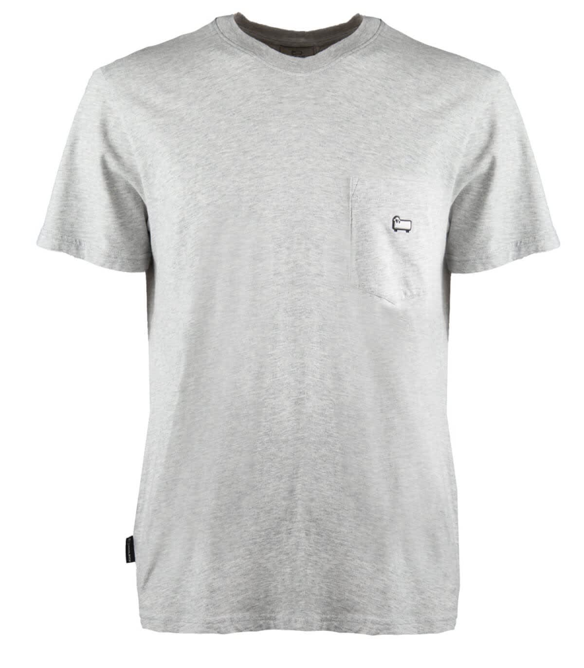 Woolrich Melange Grey T-shirt With Pocket