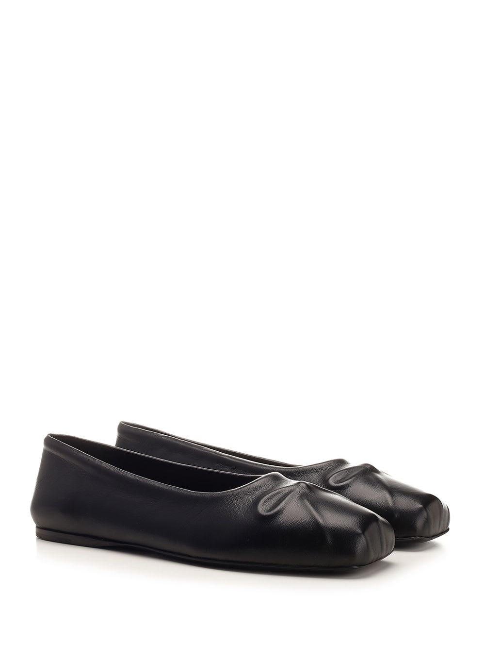 Shop Marni Little Bow Ballerinas In Black