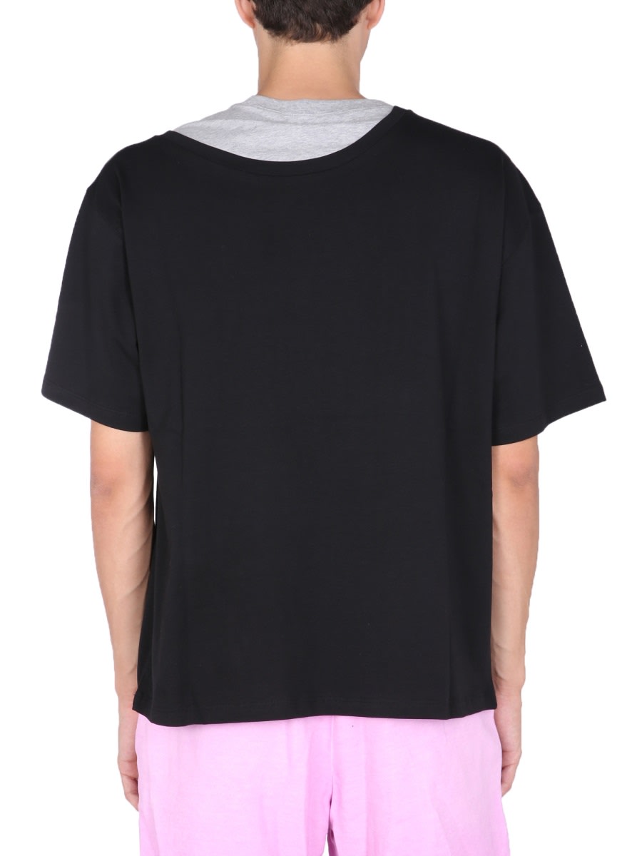 Shop Opening Ceremony Double Collar T-shirt In Black
