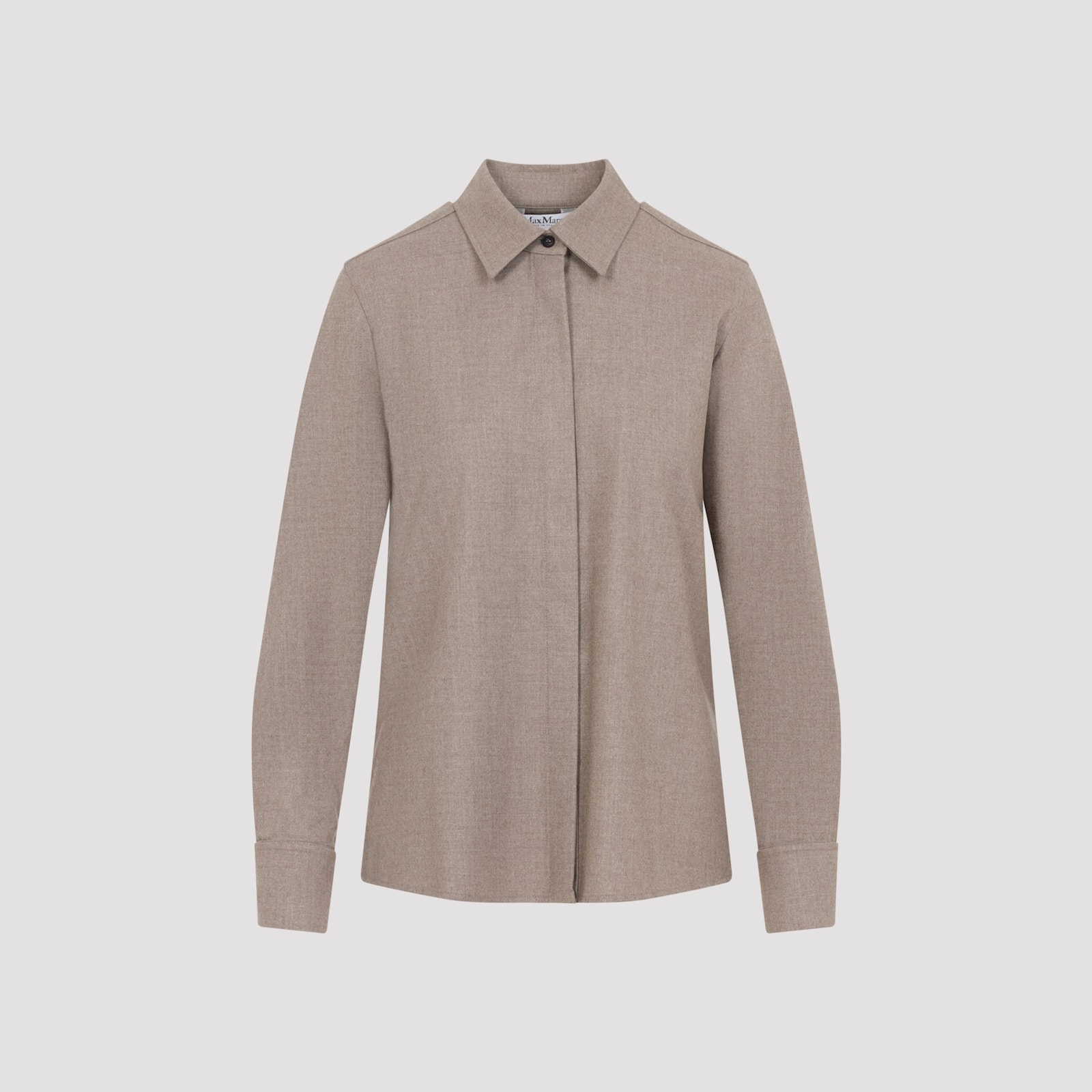 Max Mara Tebaidecamicia Foulle Di Lana In Brown