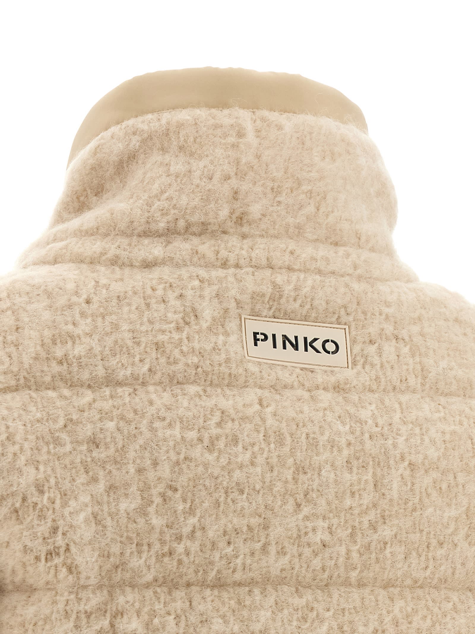 Pinko Raquel Puffer Jackets Beige In Neutral