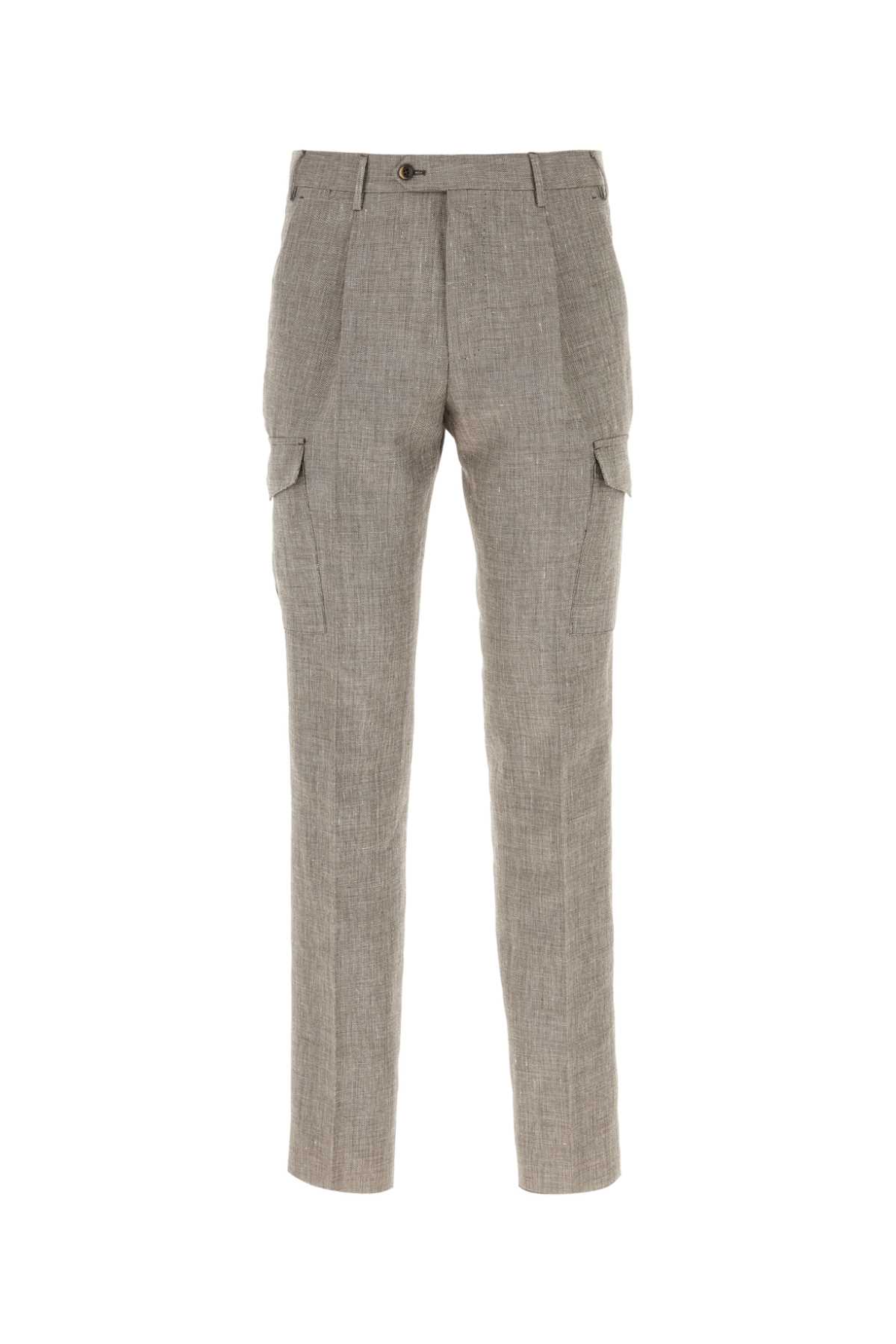 Shop Pt01 Two-tone Wool Blend Pant In Grigio