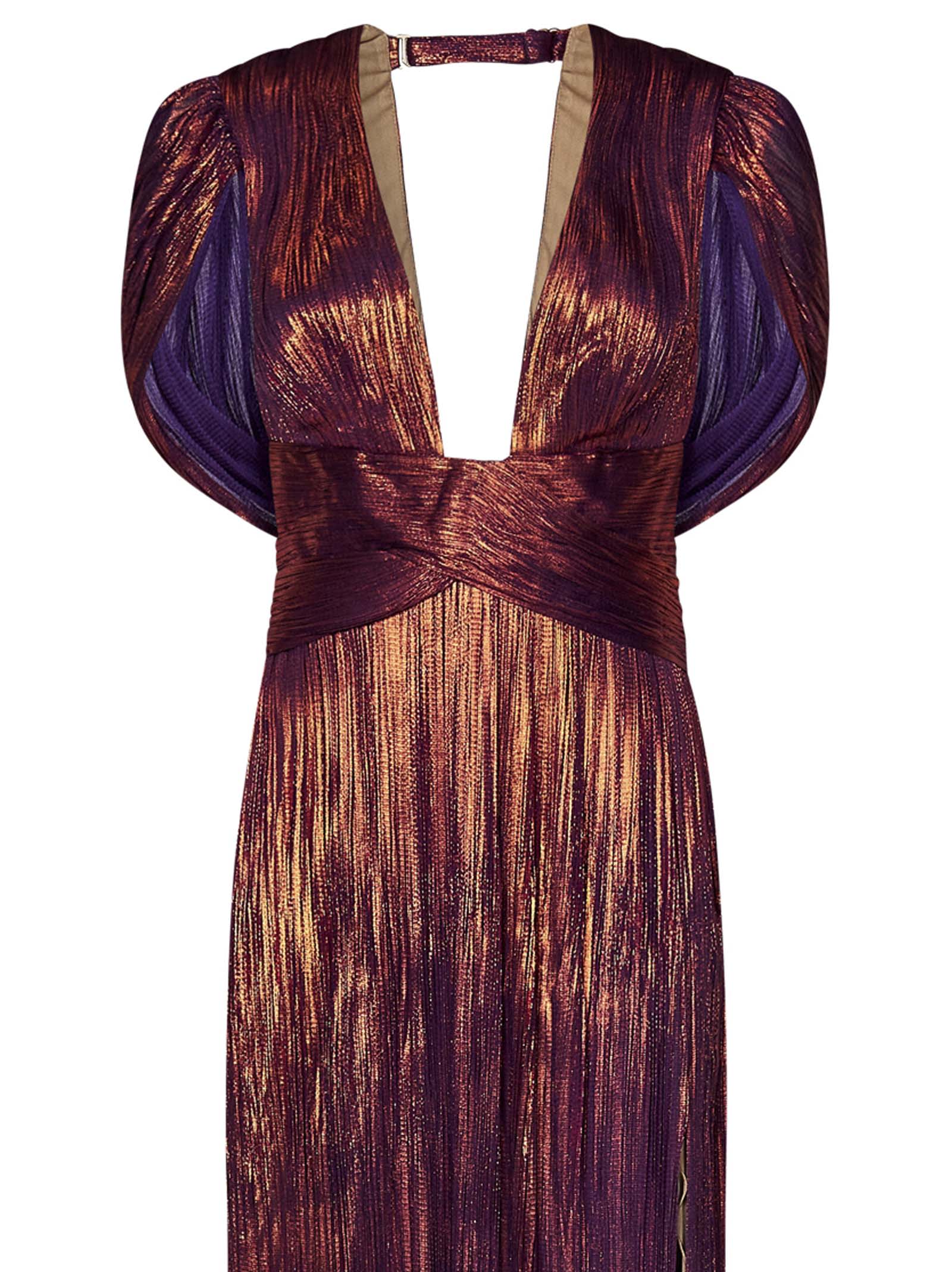Shop Maria Lucia Hohan Laurel Long Dress In Purple