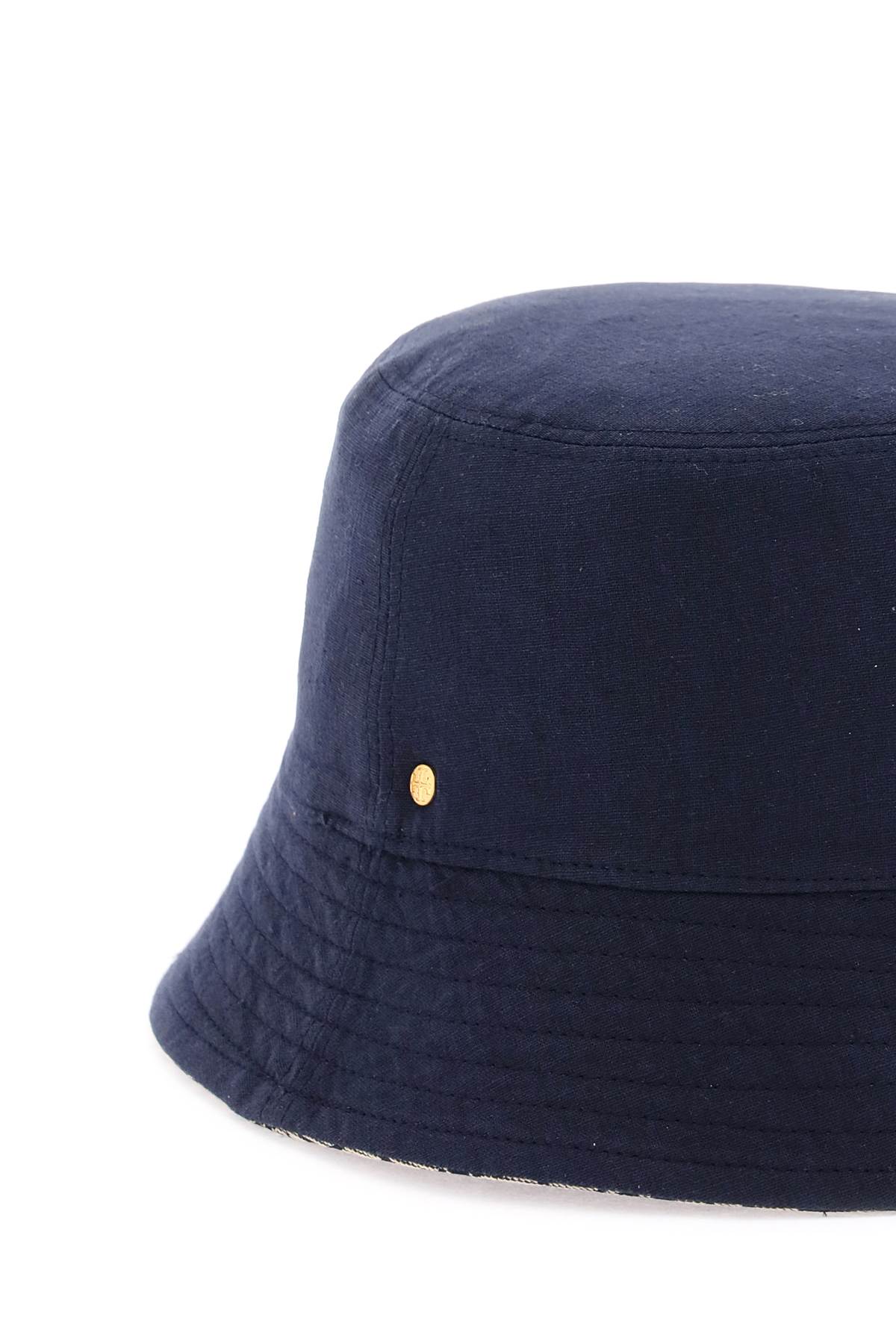 Tory Burch T Monogram Bucket Hat In Tory Navy (beige)