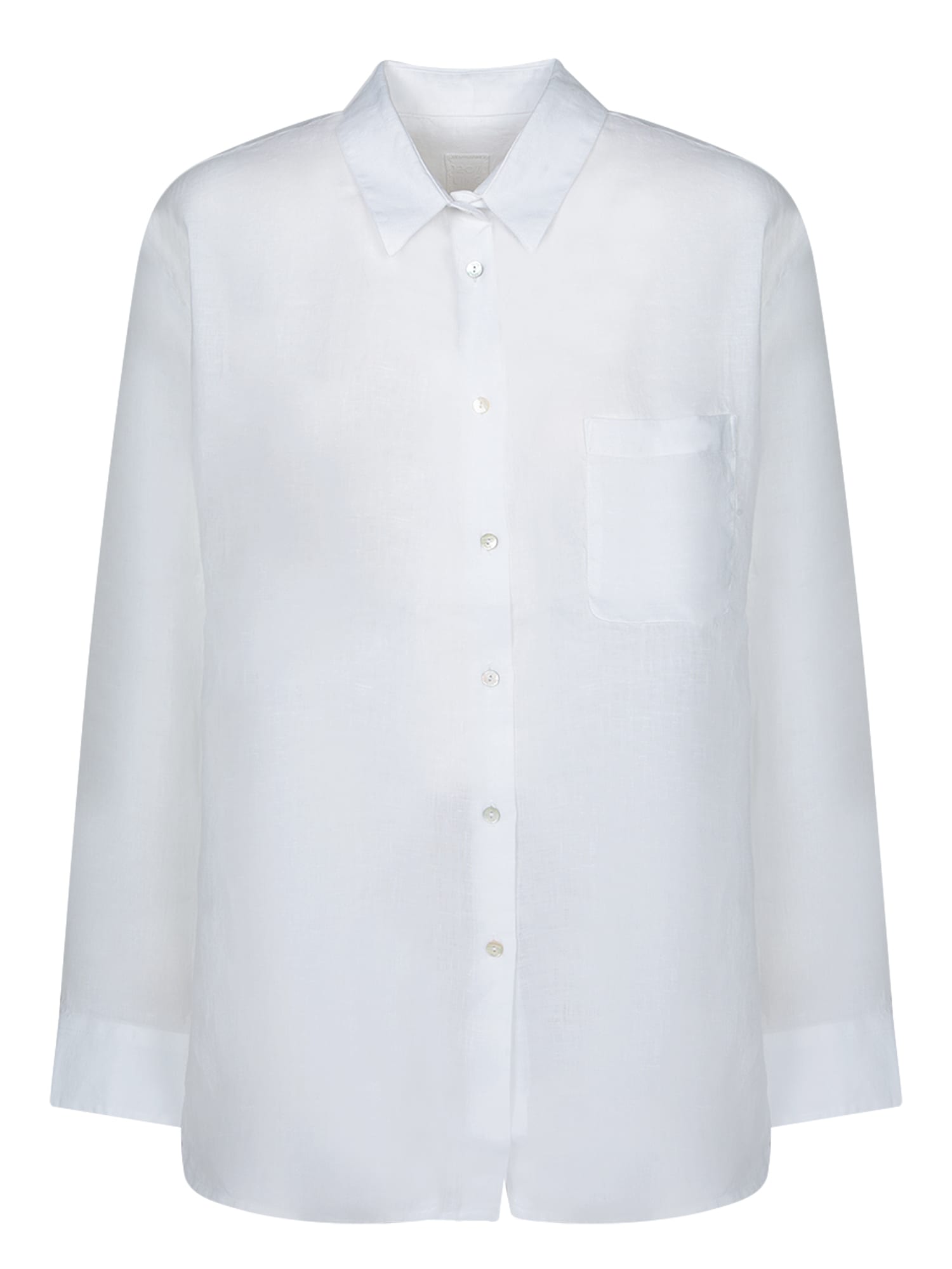 Regular White Linen Shirt