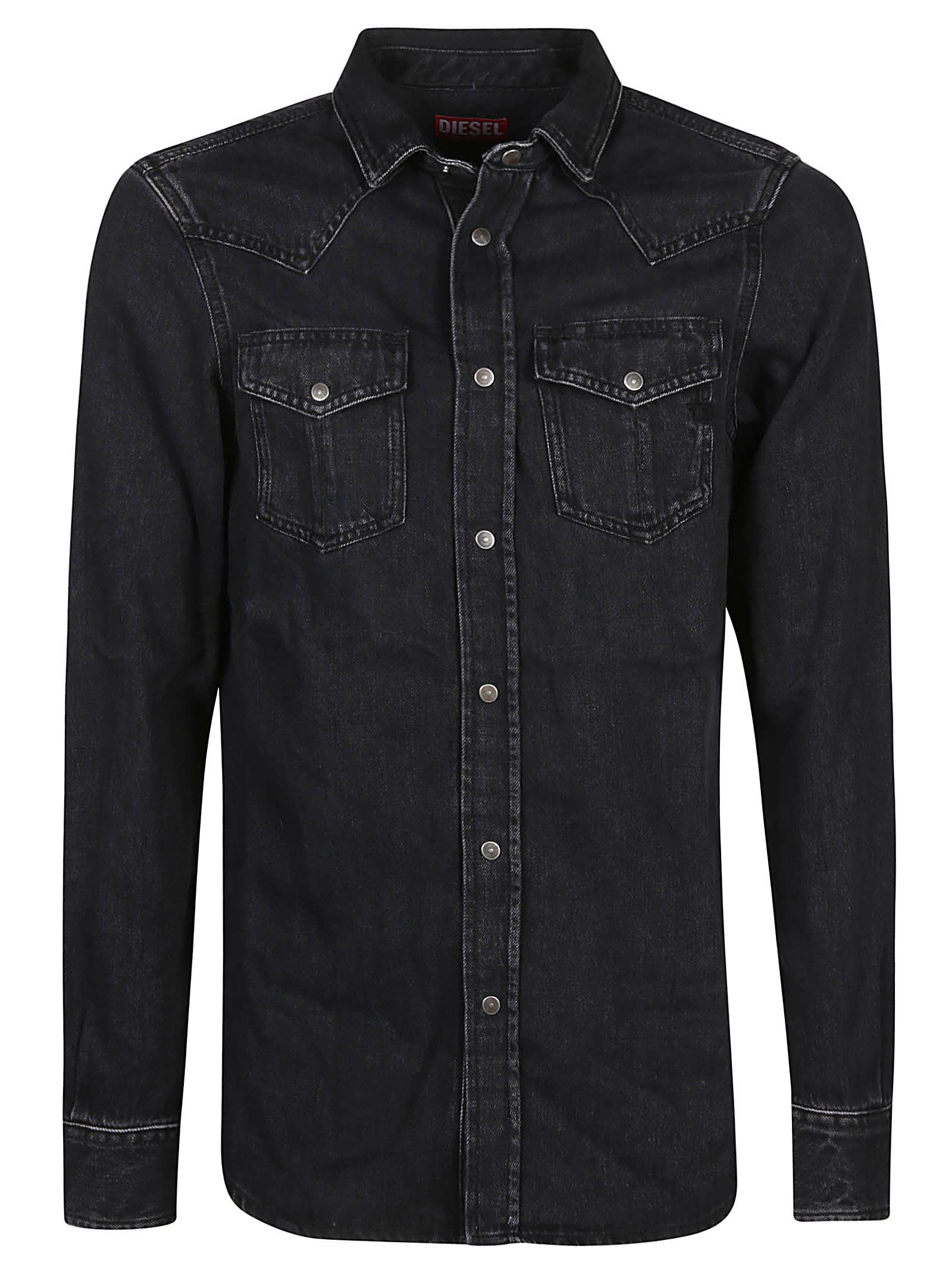 Shop Diesel D-vega Shirt In Black