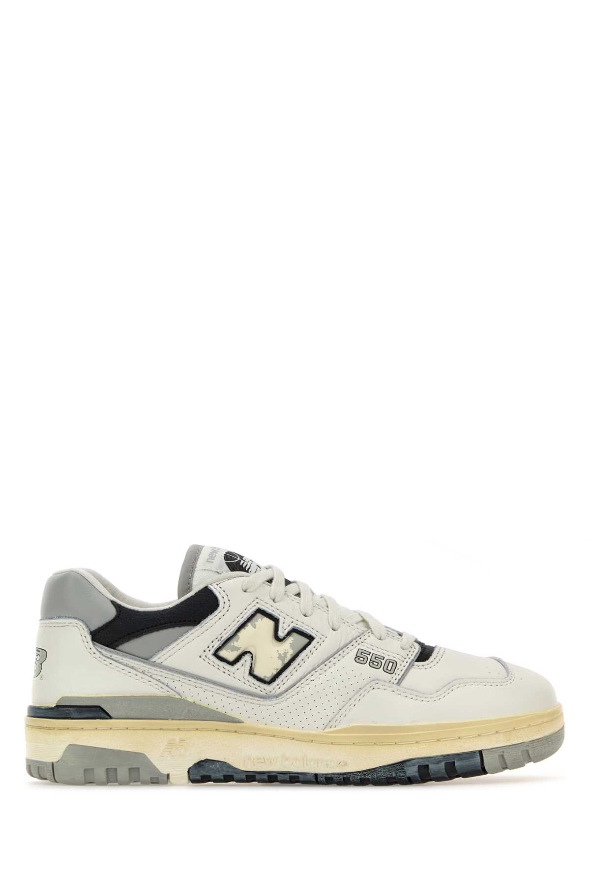 Shop New Balance Multicolor Leather 550 Sneakers In Offwhitegrey