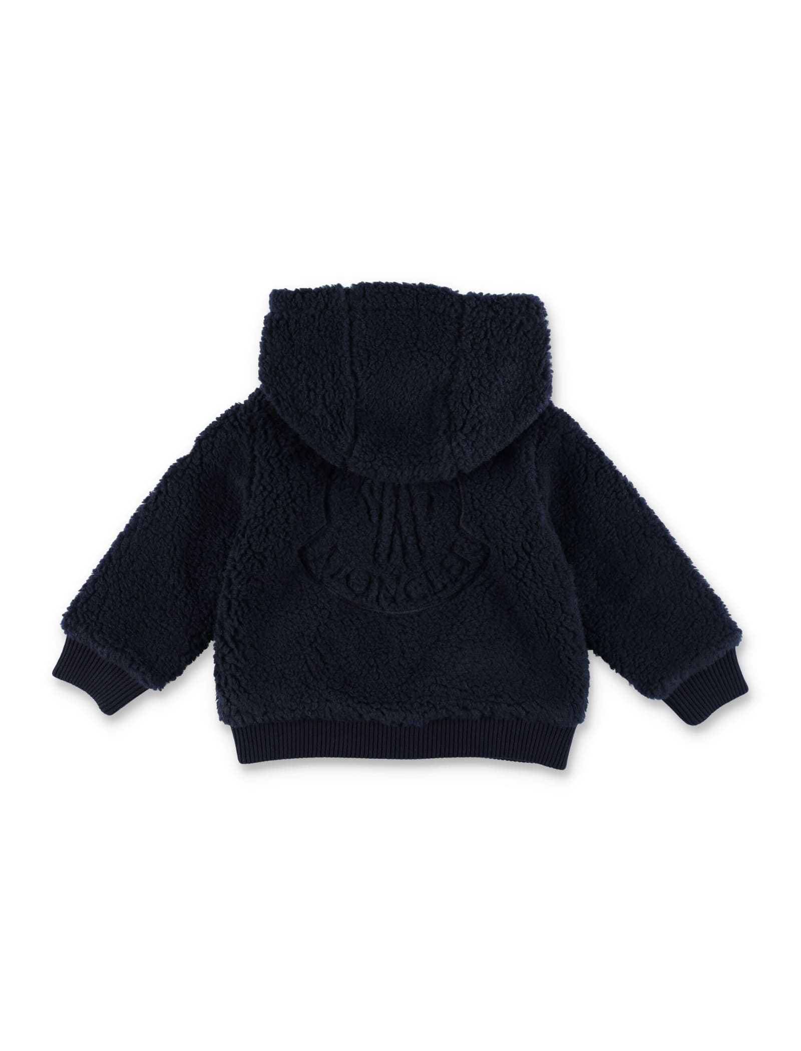 Shop Moncler Ecofur Zip Fleece In Navy