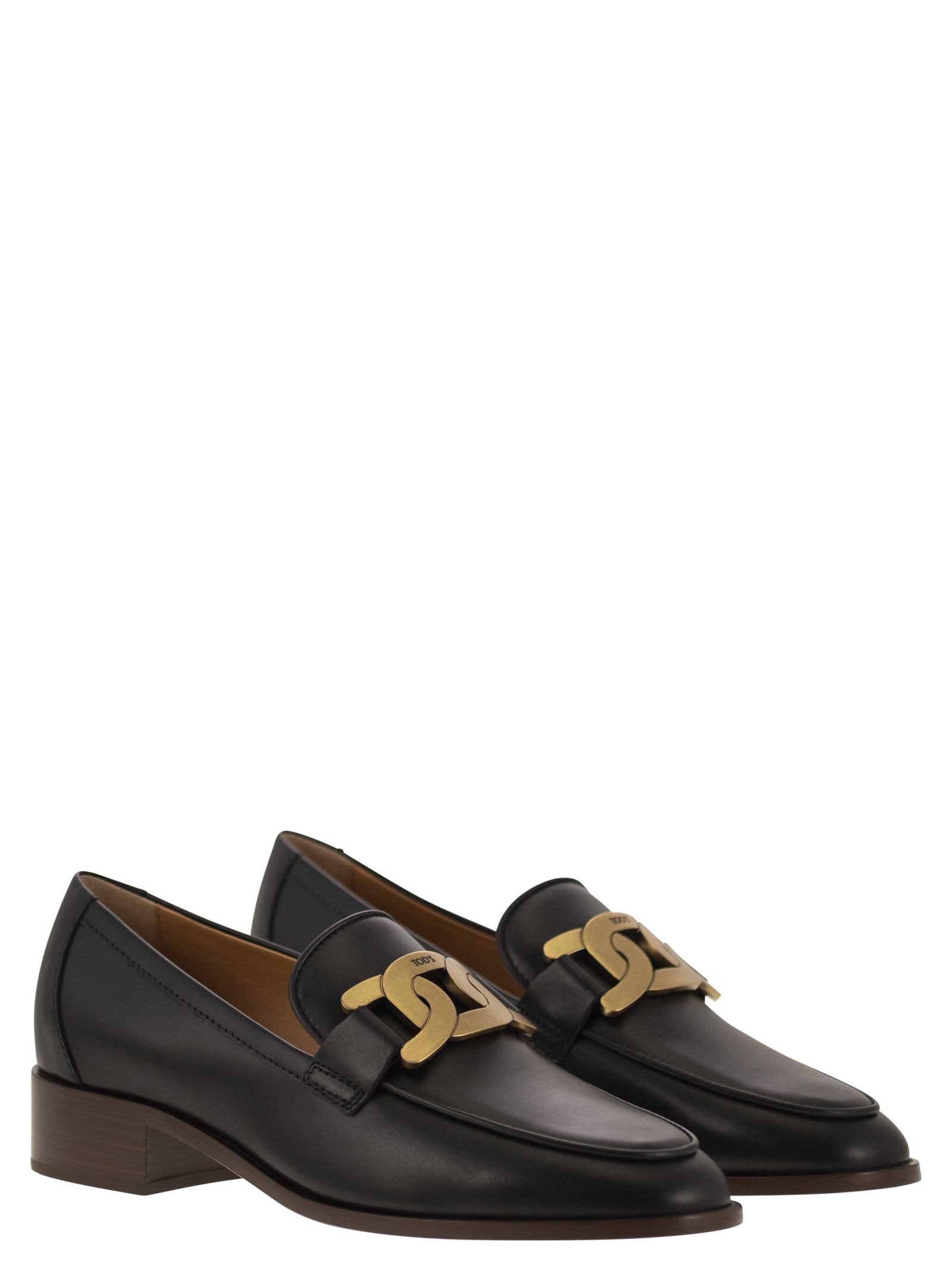 Shop Tod's Leather Loafer In Black