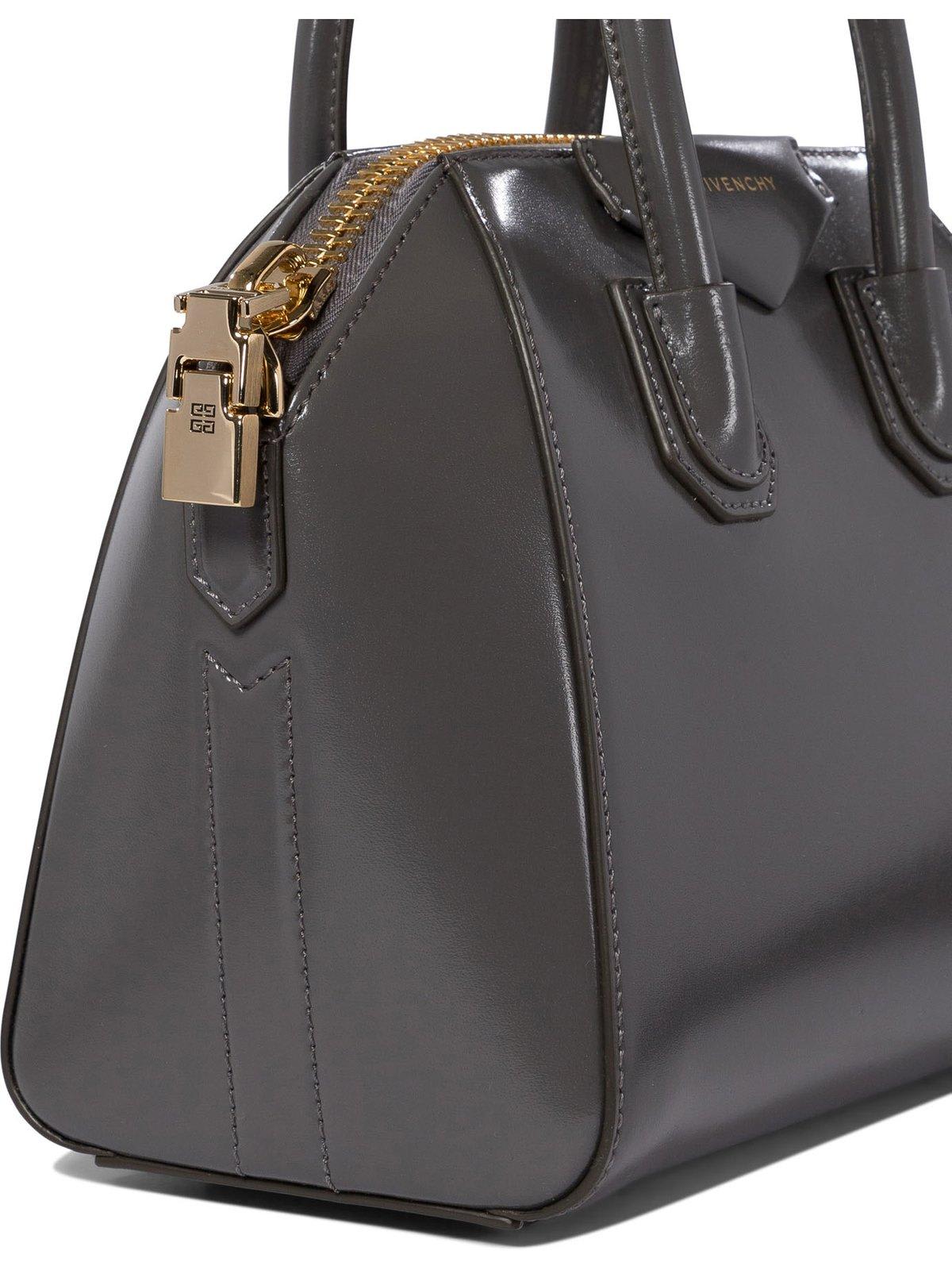 Givenchy Antigona Mini Top Handle Bag In Grey