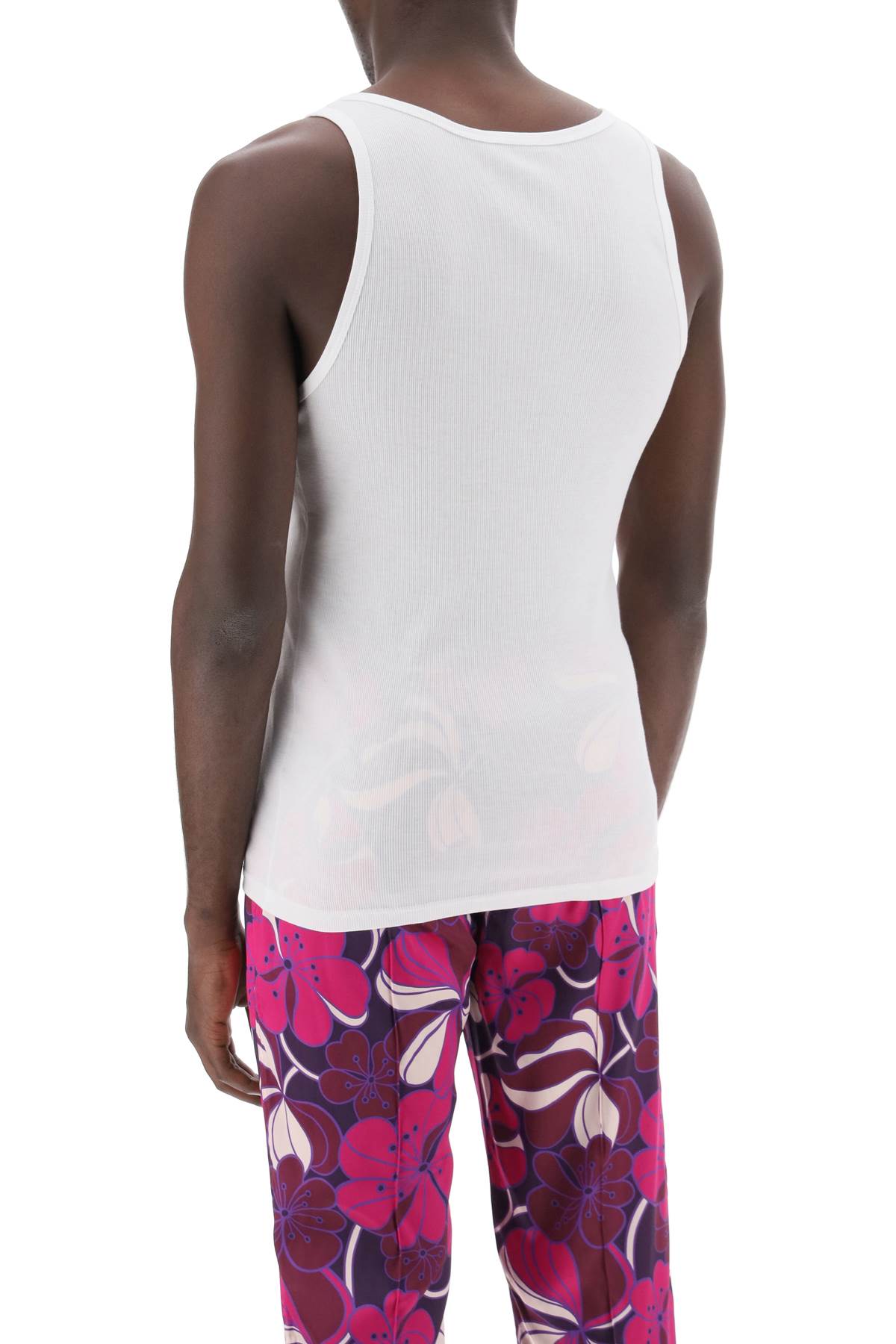 Tom Ford Man White Tank Tops In Bianco (white)