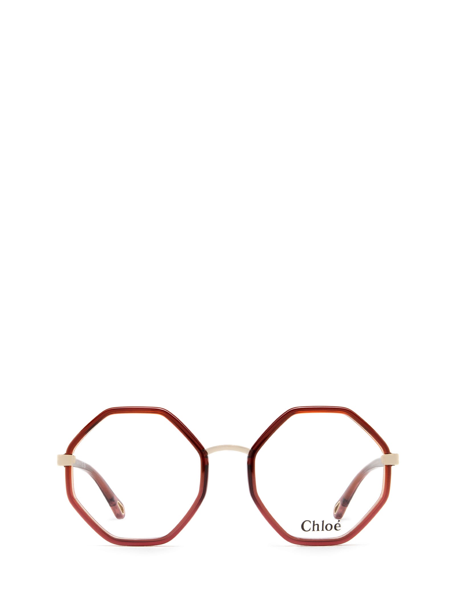 Shop Chloé Ch0132o Red Glasses In 006 Red Red Transparent