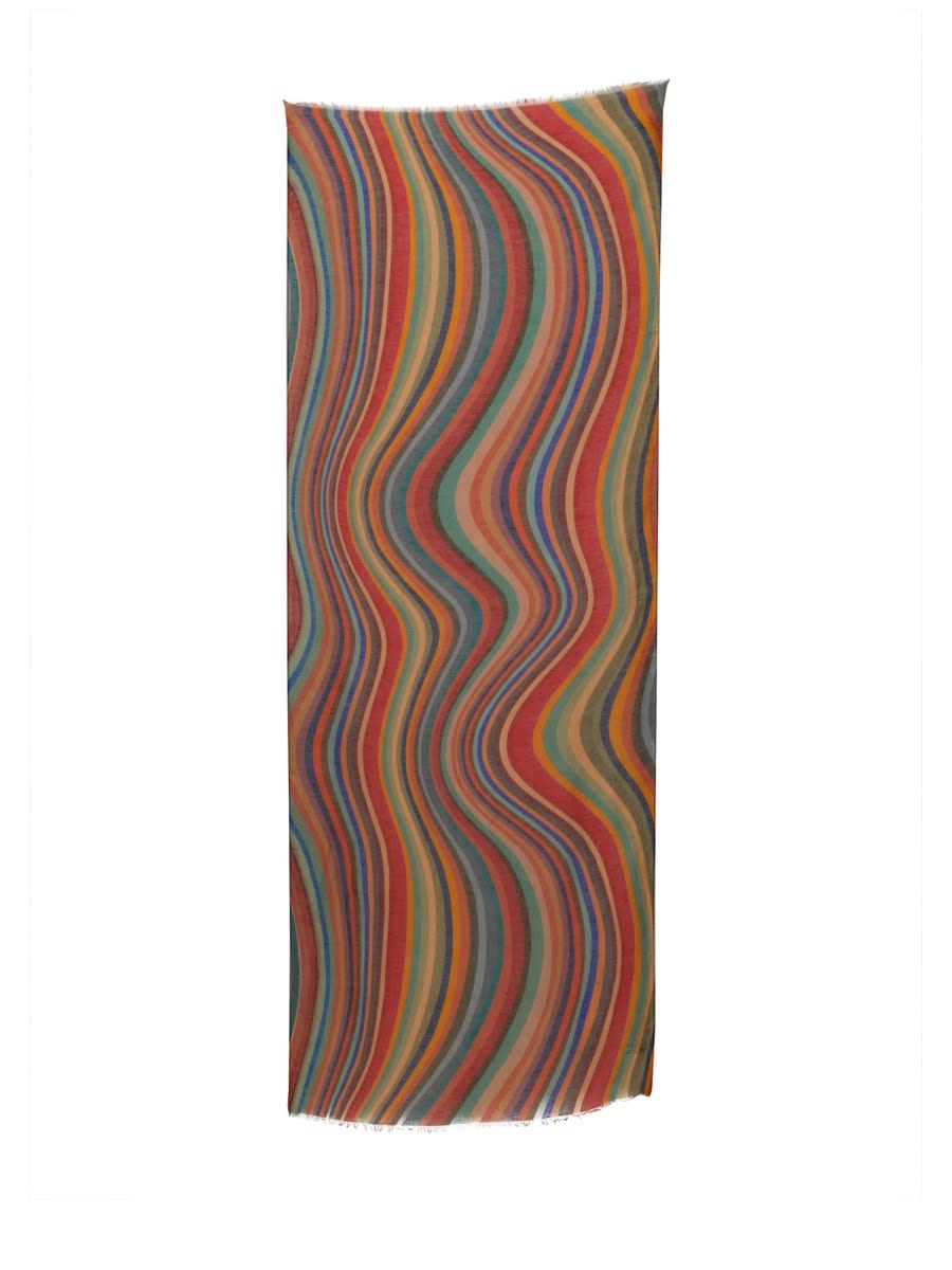 Shop Ps By Paul Smith Scarf With Logo Scarf In Swirl