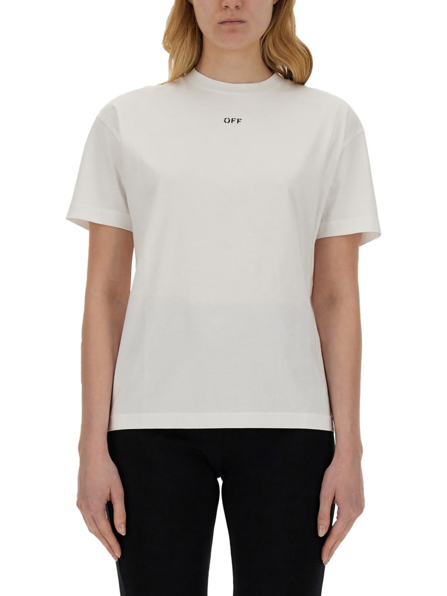 Shop Off-white T-shirt With Logo In White