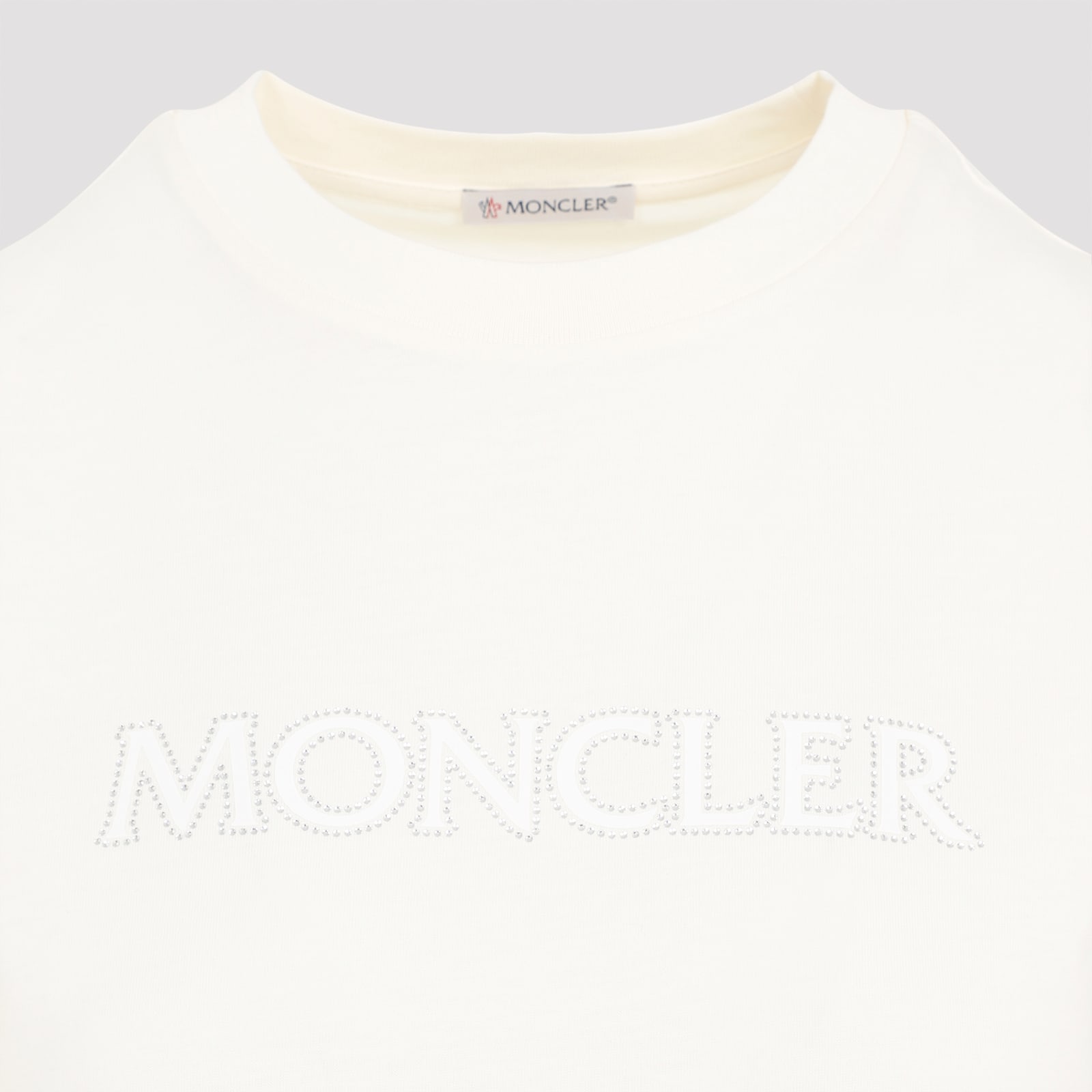 Shop Moncler T-shirt In Natural