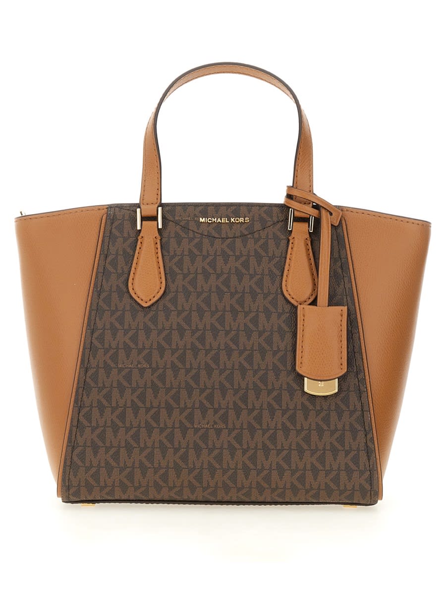 Shop Michael Kors Bag Taryn In Brown