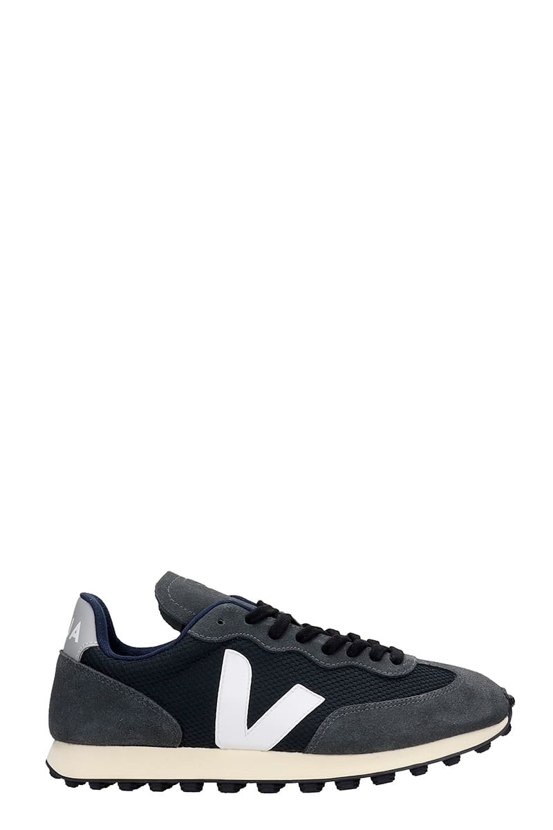 Veja Rio Branco Sneakers In Black Suede And Fabric