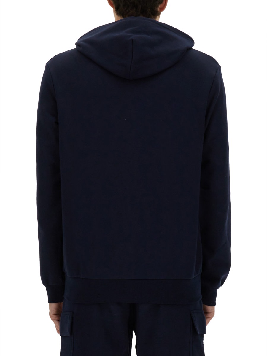 Lacoste Zipper Hoodie In Blue