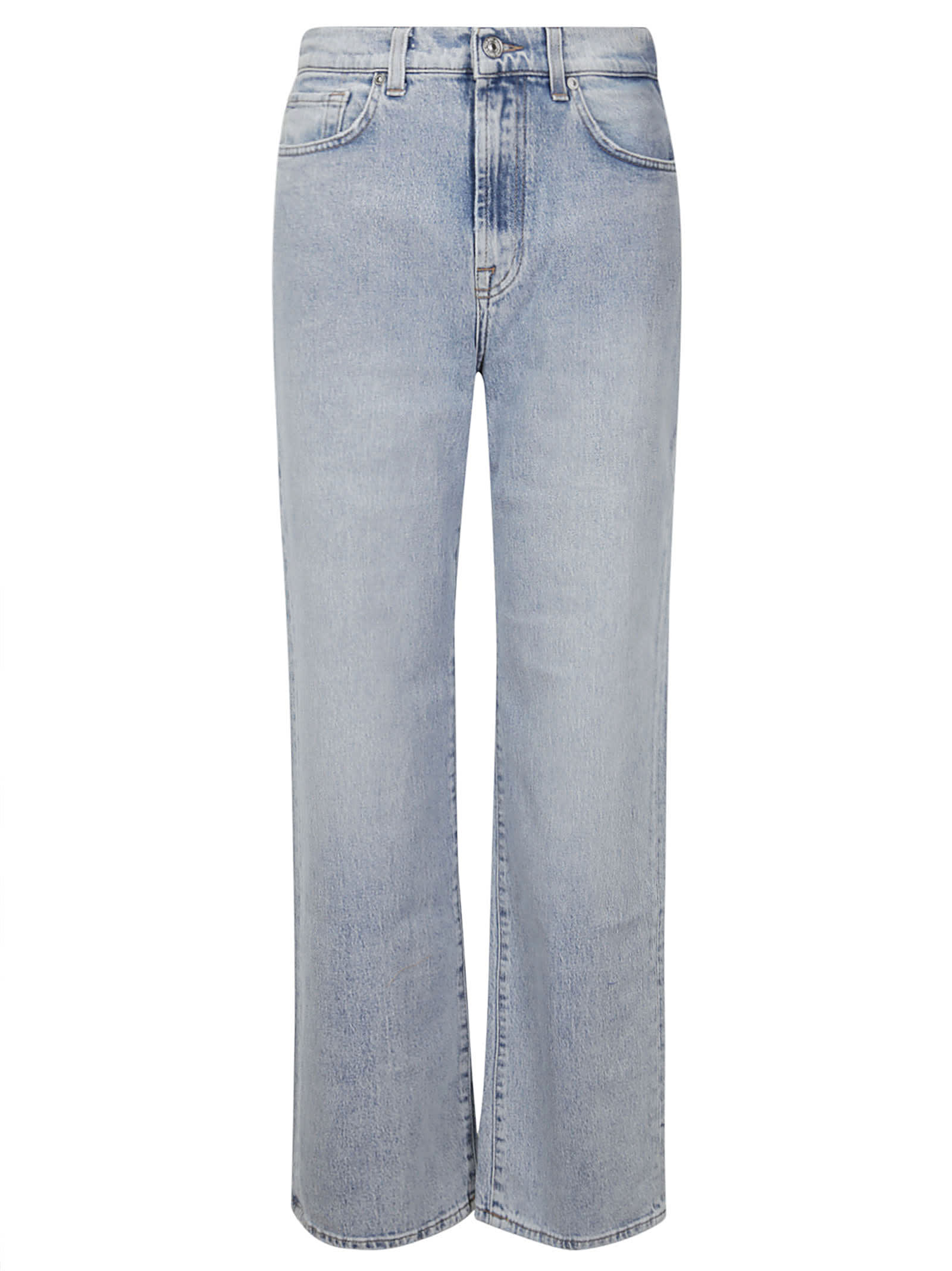 Shop 7 For All Mankind Relaxed Trouser Arctic In Light Blue