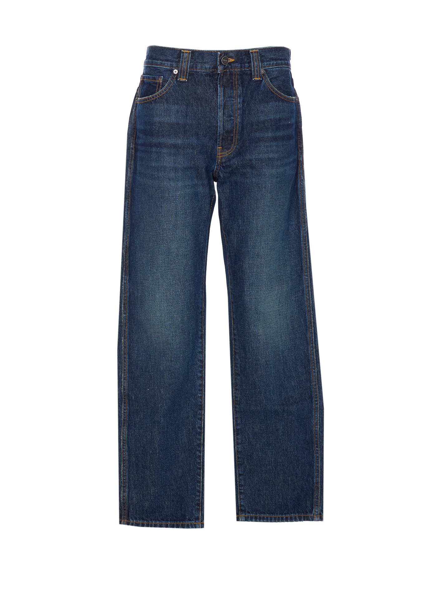 Khaite Jeans With Belt Loops In Blue