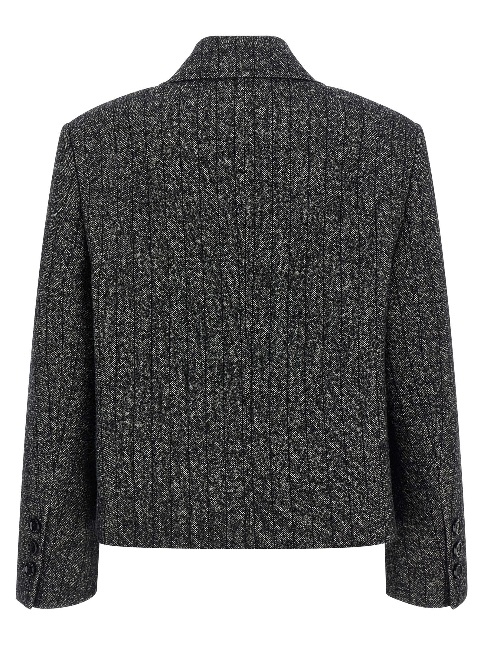 Dolce & Gabbana Striped Wool Blazer In Multi