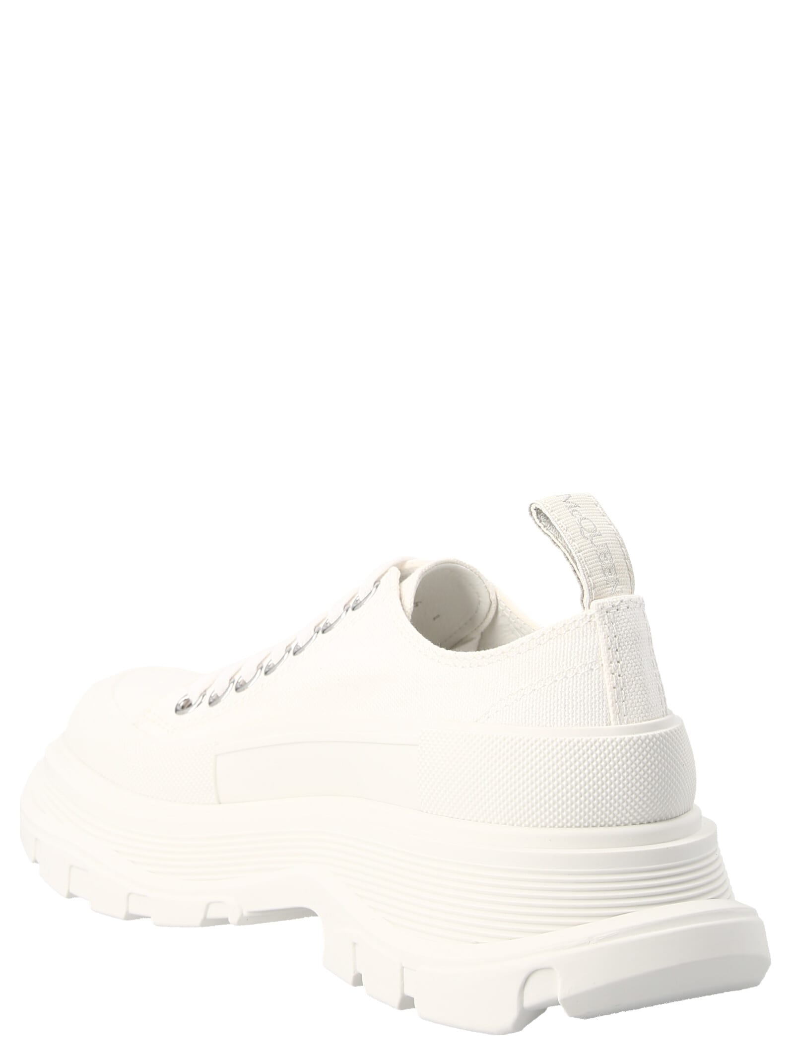 Shop Alexander Mcqueen Canvas Sack Sneakers In White